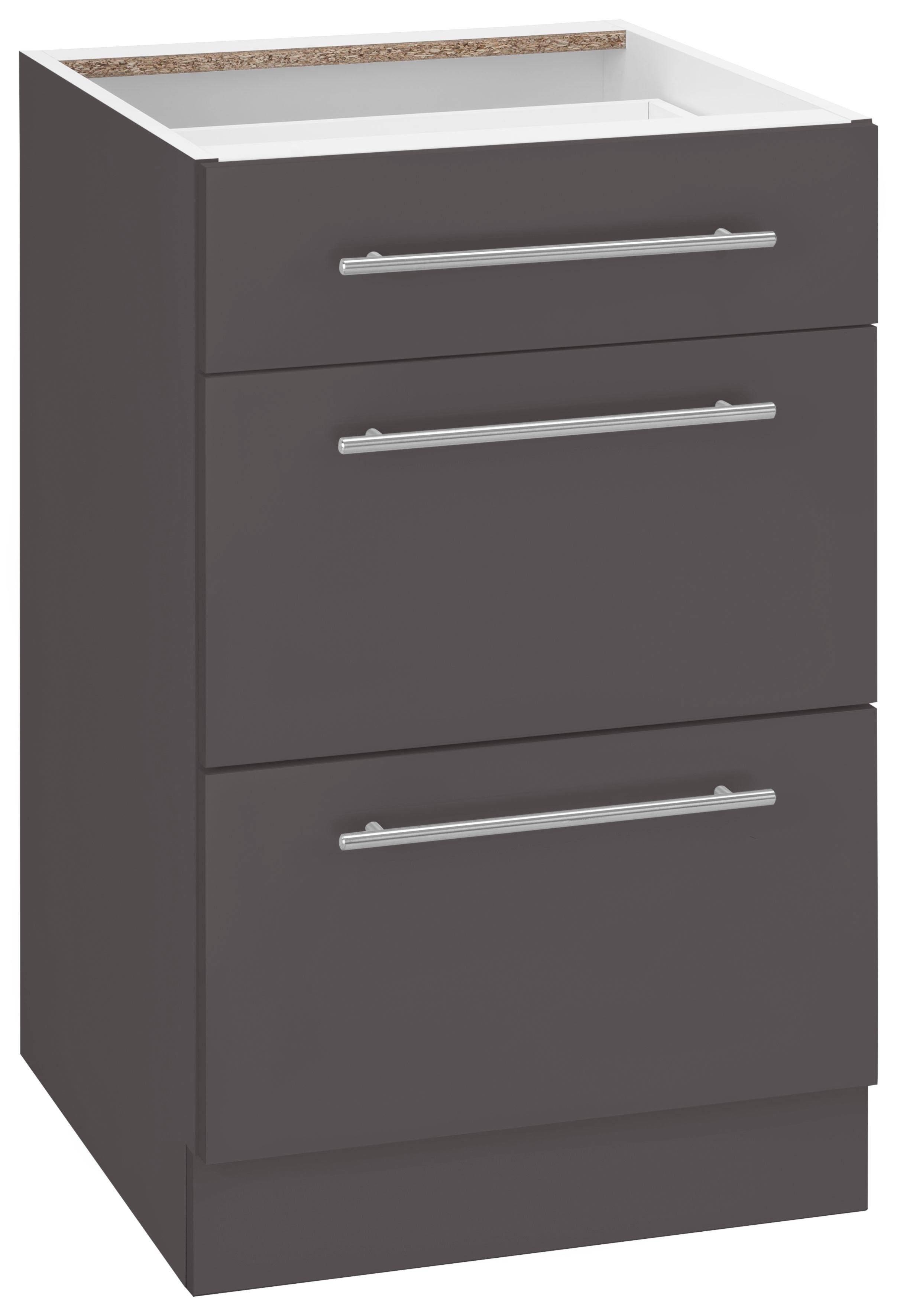 wiho Küchen Onderkast Flexi2 Breedte 50 cm onderkasten grijs