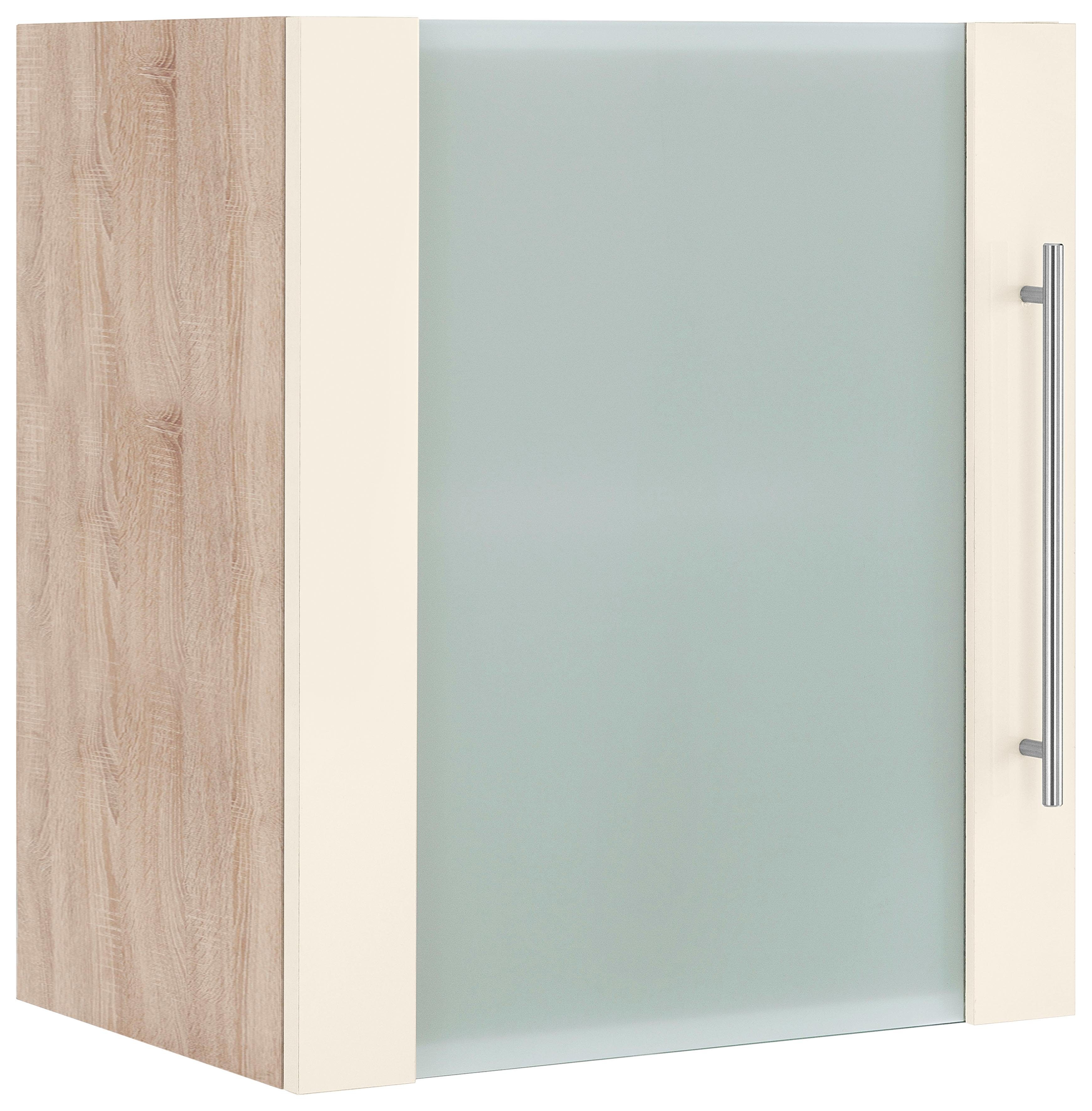 wiho Küchen Hangend kastje met glasdeur Flexi2 Breedte 50 cm hangkasten beige