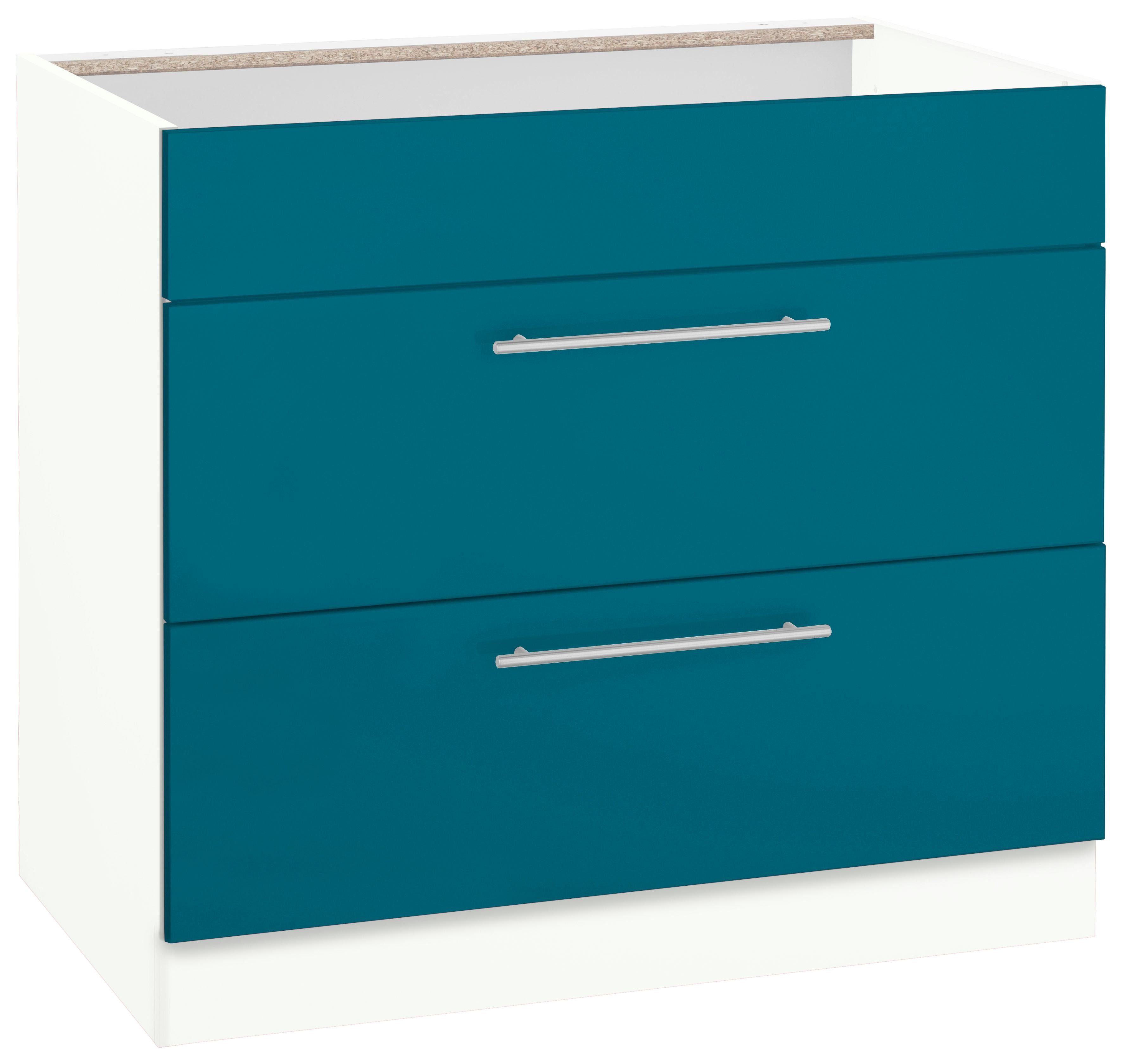 wiho Küchen Ombouwkast voor fornuis Flexi2 ombouwkasten blauw