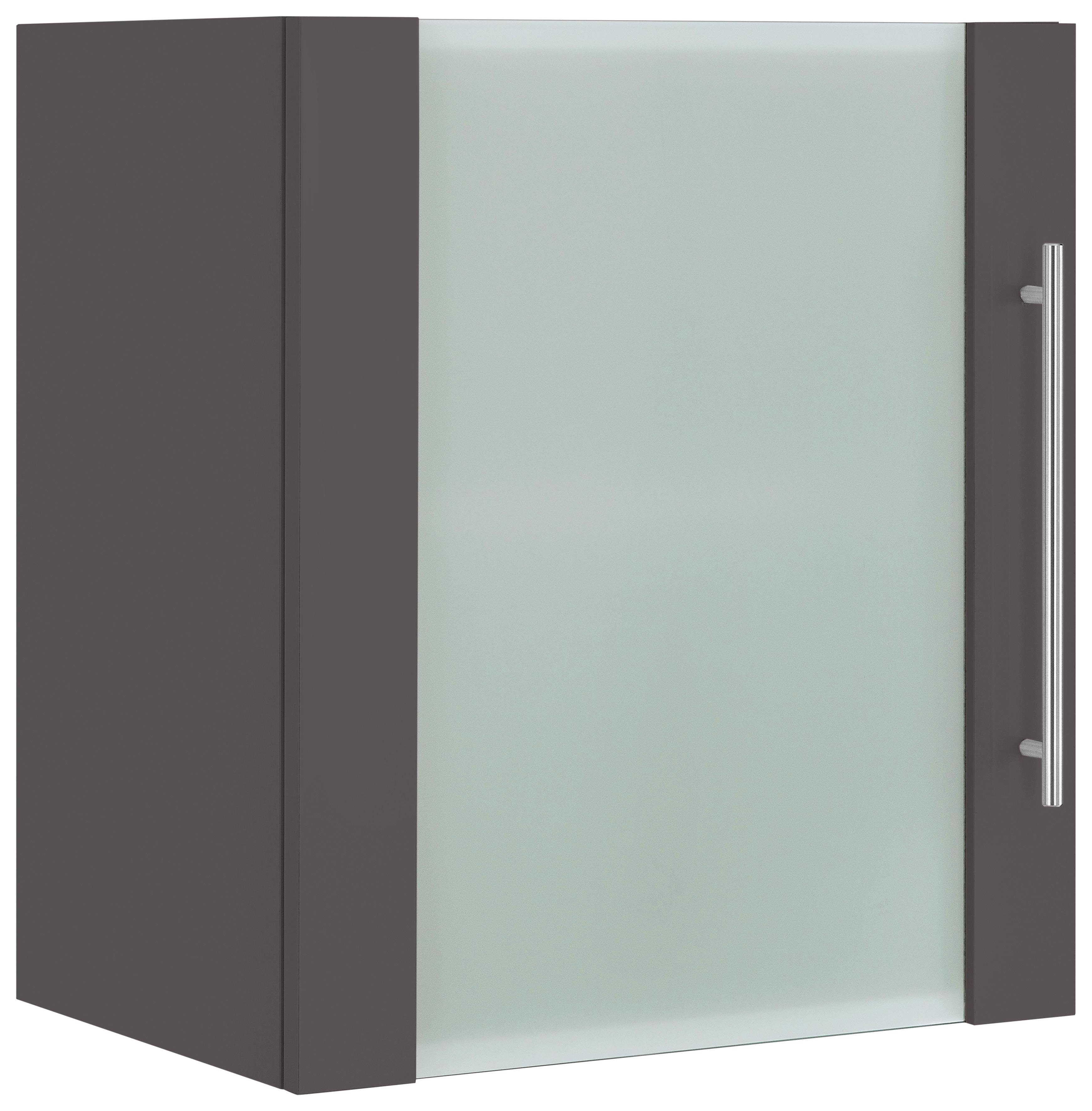 wiho Küchen Hangend kastje met glasdeur Flexi2 Breedte 50 cm hangkasten grijs