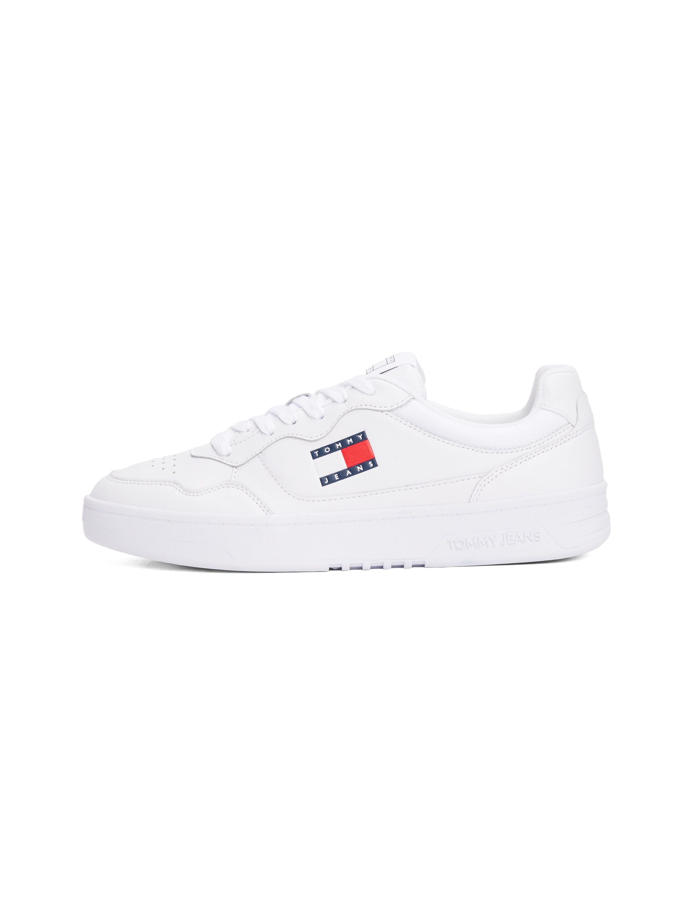TOMMY JEANS Sneakers (NEW) TJM CUPSOLE LEATHER ESS , vrijetijdsschoen, lage schoen, veterschoen in basket-look