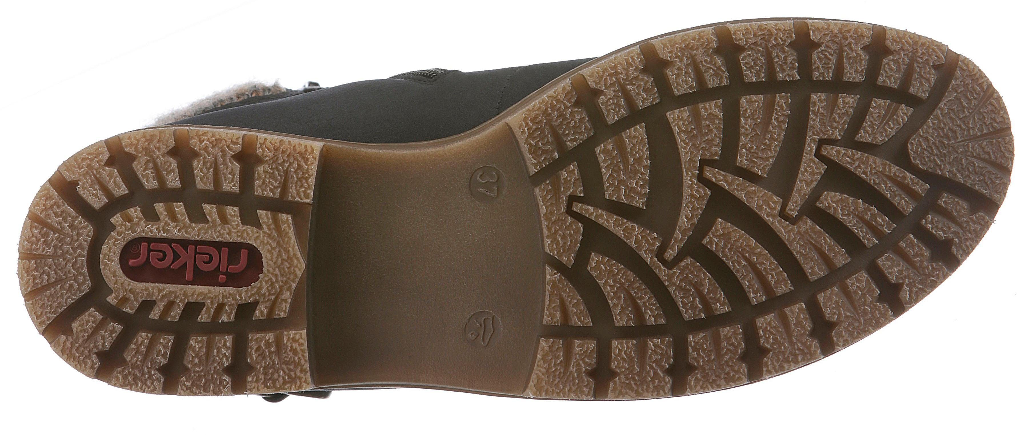Rieker Winterlaarsjes winterlaarzen, veterschoenen met gebreide rand en rieker-tex