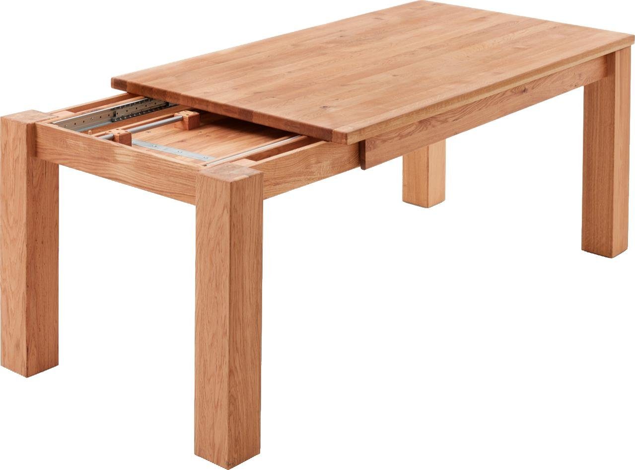 Relita Eettafel Rolf met uittrekfunctie in massief wildeiken geolied