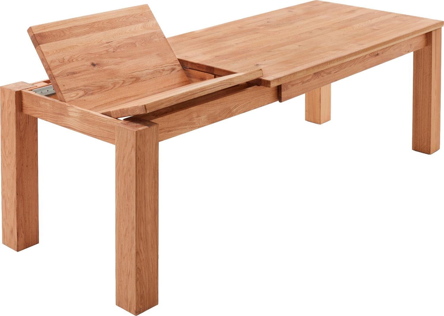 Relita Eettafel Rolf met uittrekfunctie in massief wildeiken geolied