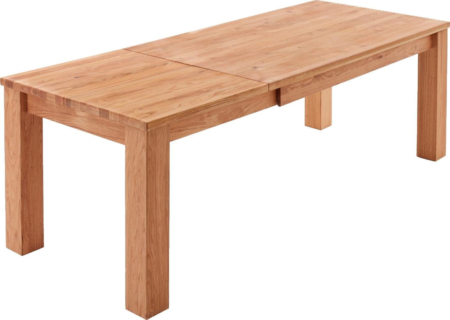 Relita Eettafel Rolf met uittrekfunctie in massief wildeiken geolied
