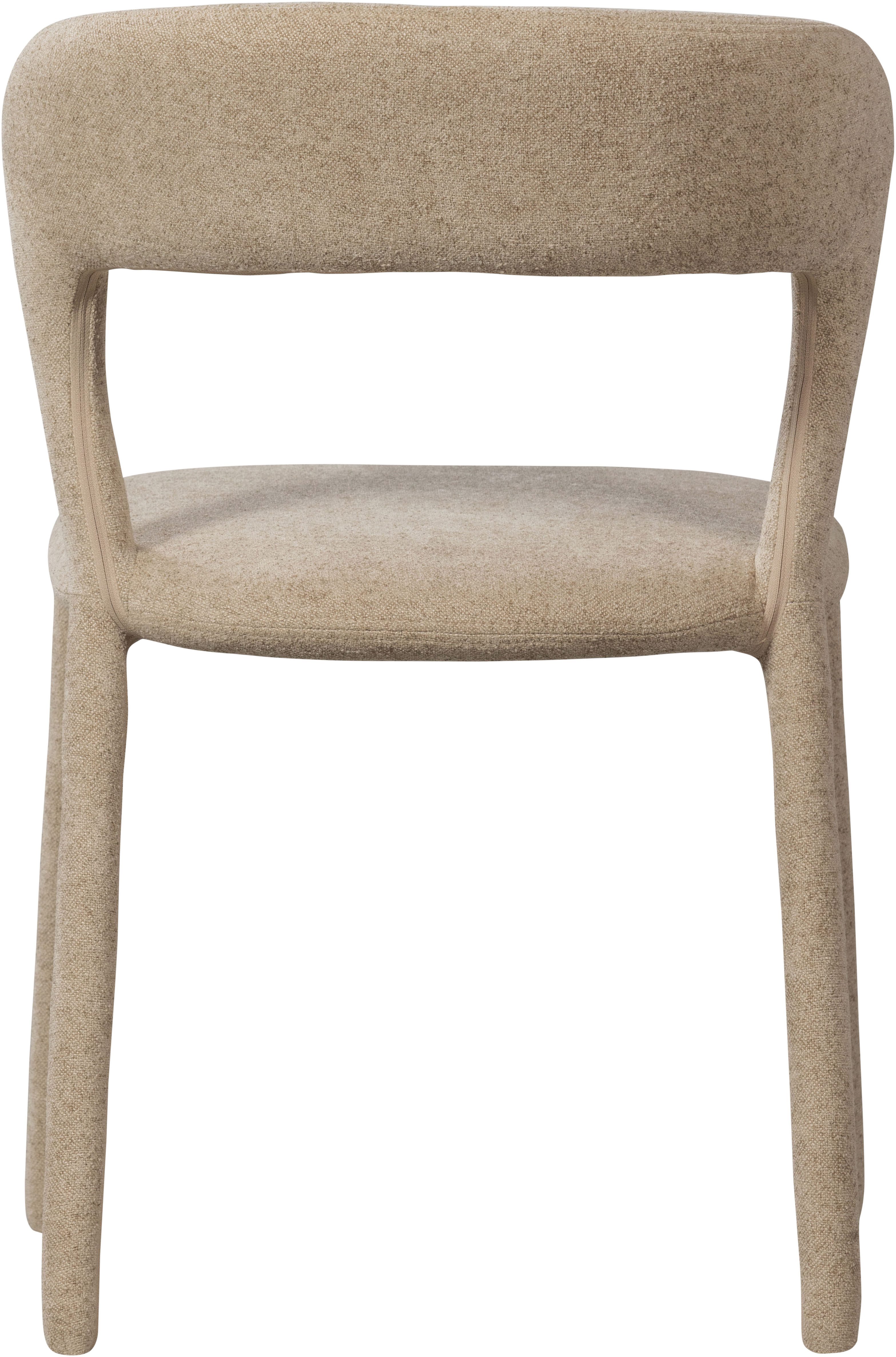 WOOOD Eetkamerstoel Noble volledig met stof bekleed, hoogte 76 cm x breedte 51 cm (set, 2 stuks)