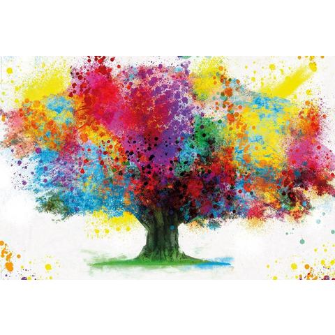 INOSIGN, decoratief paneel Coloured Tree, 118x70 cm