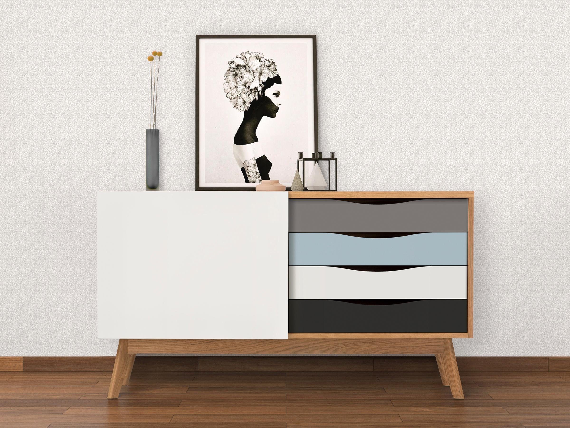 Woodman Dressoir Hilla Commode in trendy Scandinavische look, breedte 130 cm