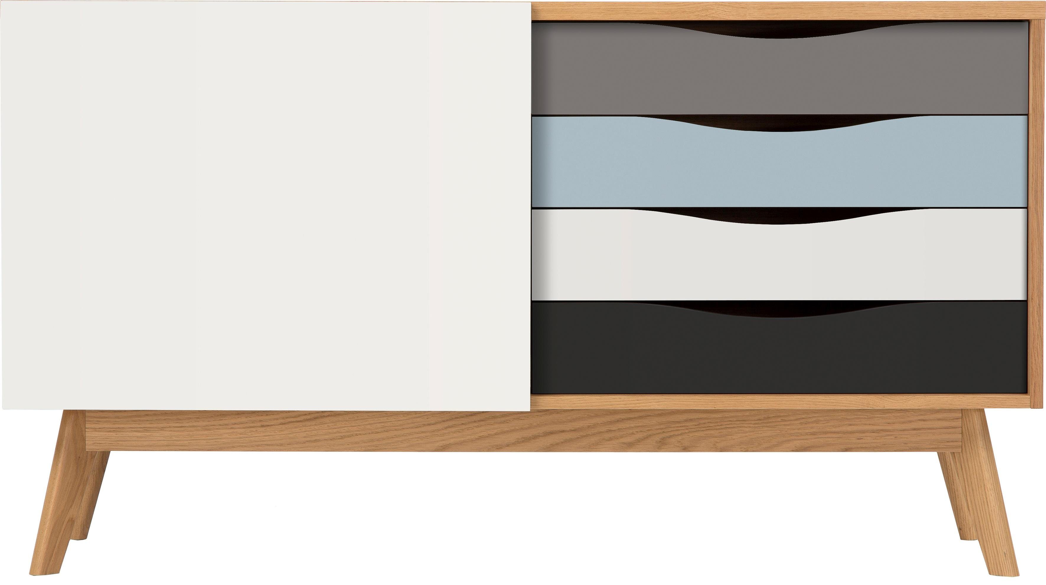 Woodman Dressoir Hilla Commode in trendy Scandinavische look, breedte 130 cm