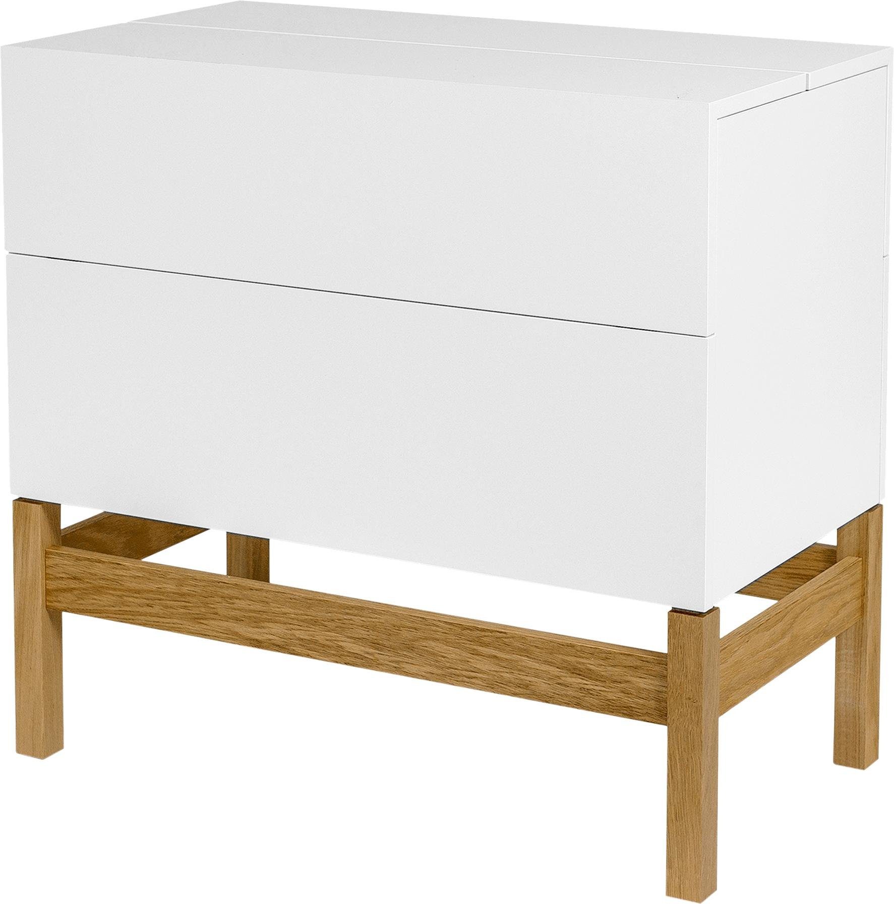 Woodman Barmeubel Delian Breedte 75 cm, onderstel van massief eiken, in Scandinavisch design