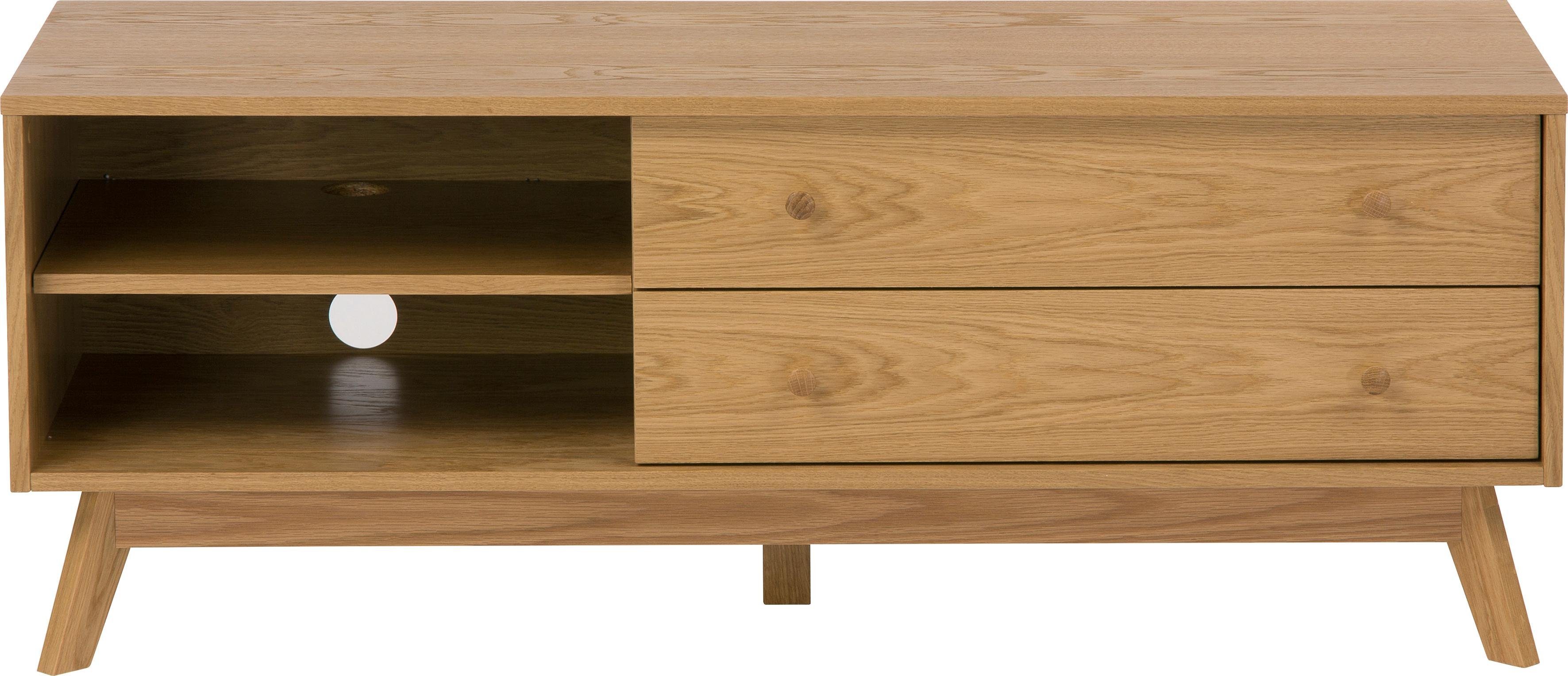 Woodman Tv-meubel Bjórgvin Breedte 130 cm, in eenvoudig Scandinavisch design lowboards maat 130x45x50 cm bruin