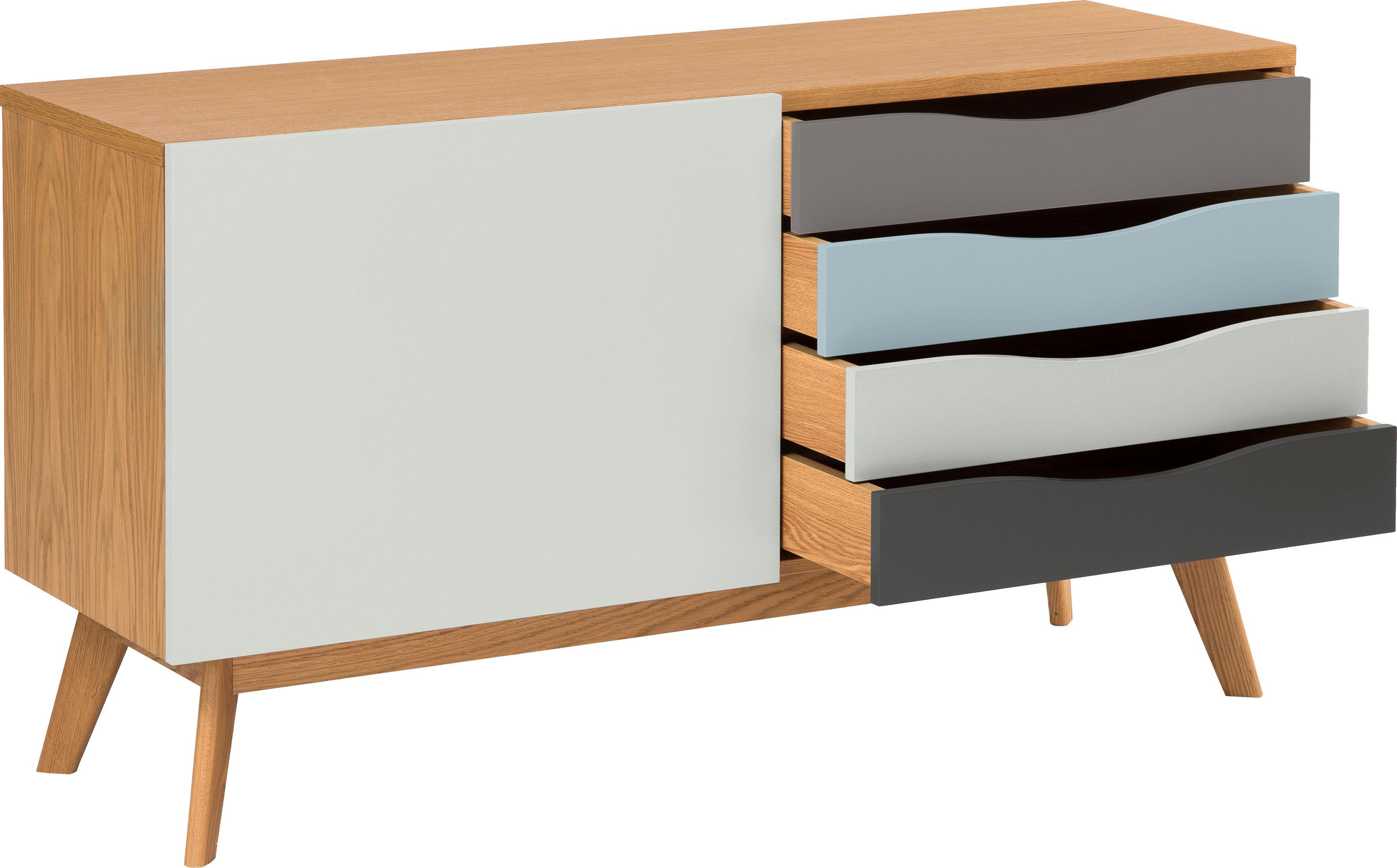 Woodman Dressoir Hilla Commode in trendy Scandinavische look, breedte 130 cm