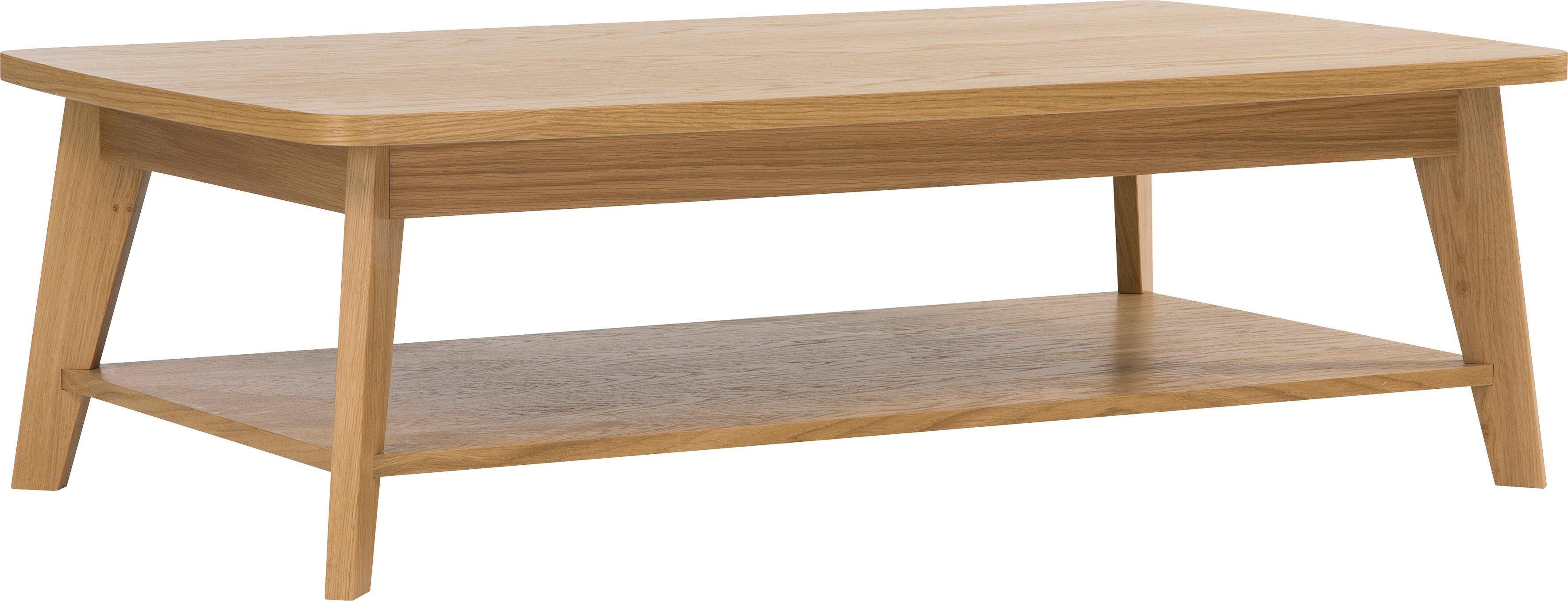 Woodman Salontafel Bórgvin Breedte 115 cm, tijdloos design, met 1 plank, houtfineer eiken