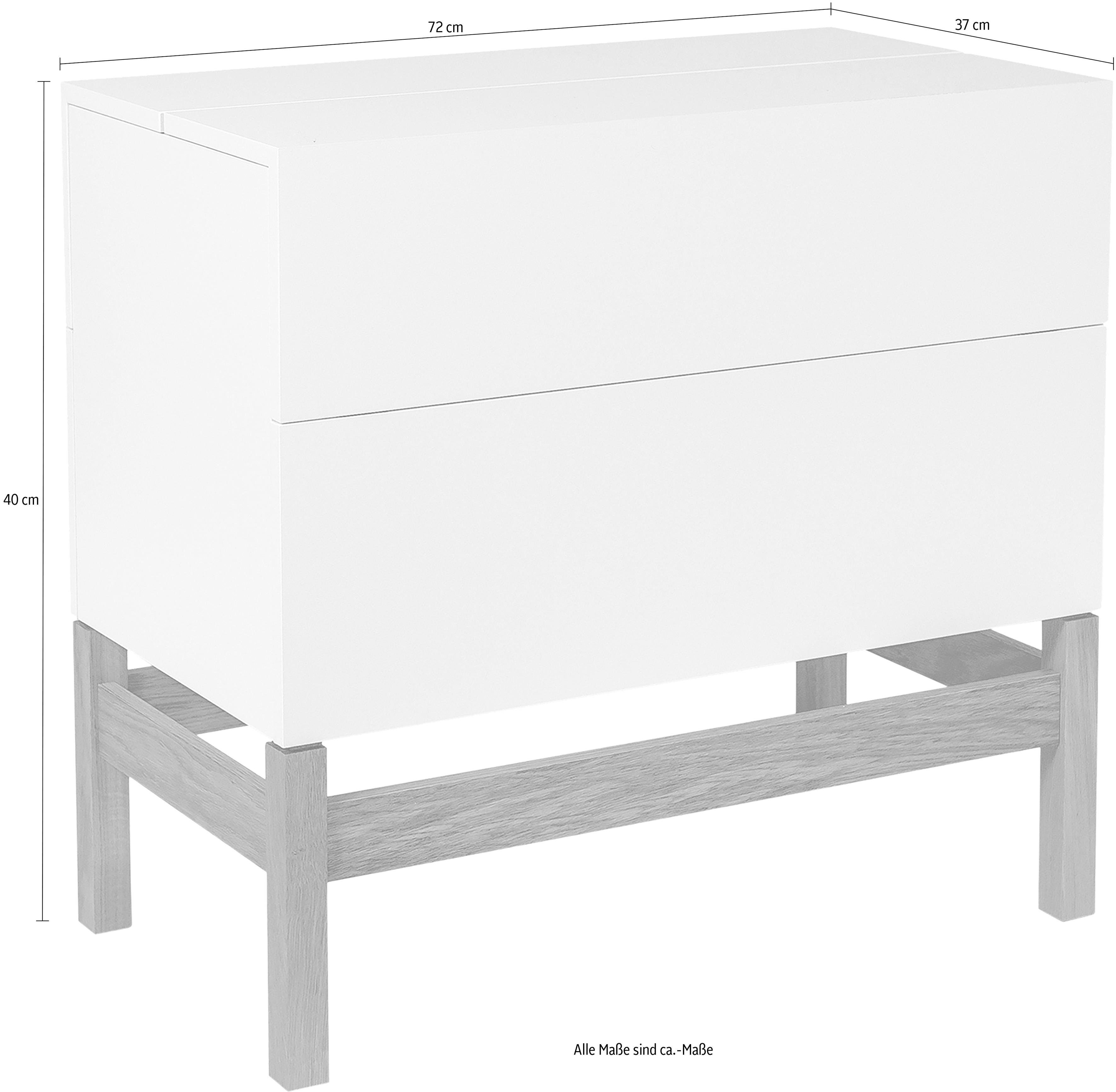 Woodman Barmeubel Delian Breedte 75 cm, onderstel van massief eiken, in Scandinavisch design
