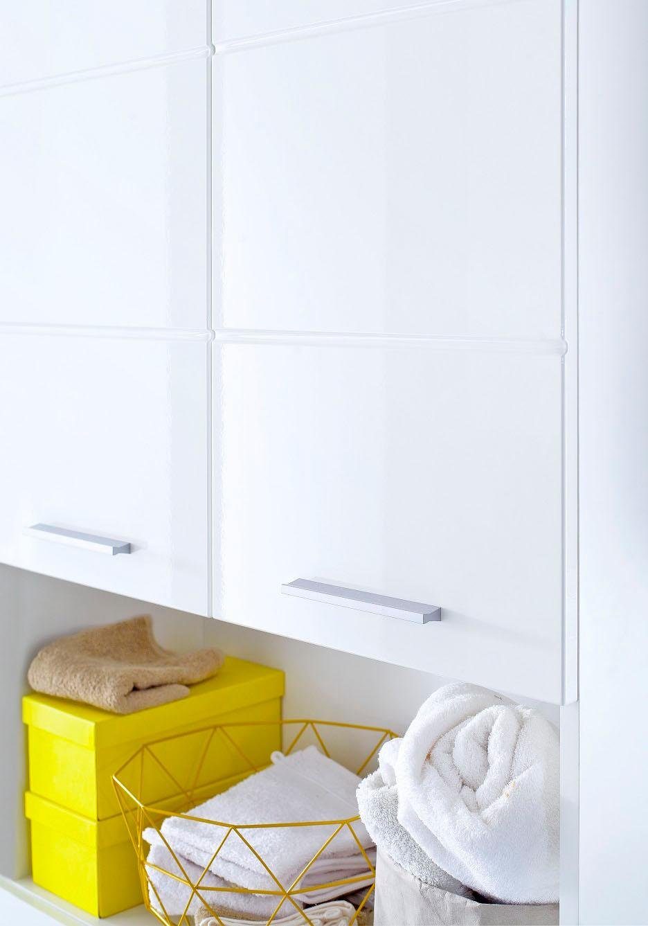 INOSIGN Hoge kast Avena, badkamerkast, keukenkast Badkamer hoge kast met open vak, 4 deuren en 4 planken