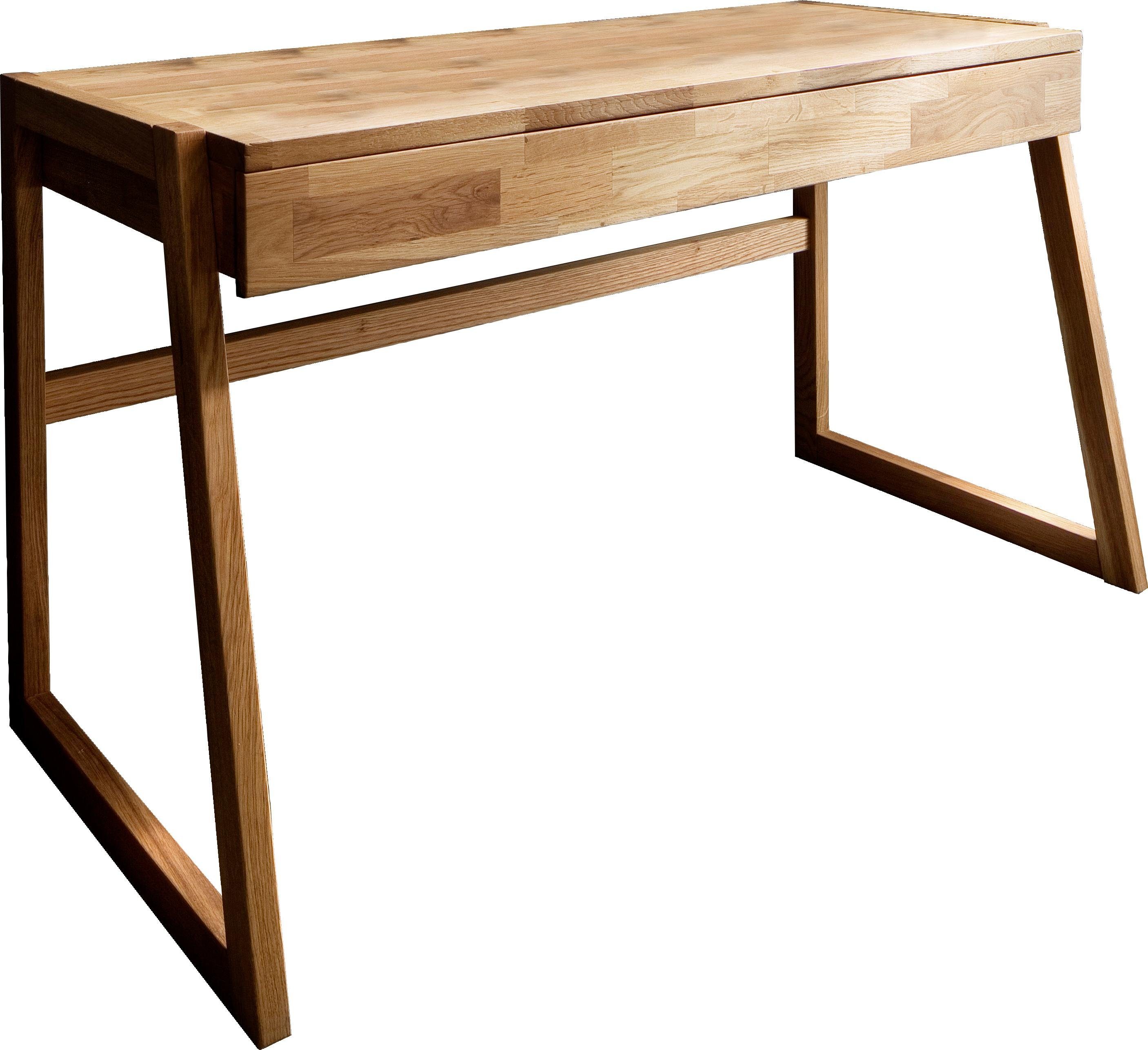 Home affaire Laptoptafel Dura van massief hout, laden met soft-closetechniek