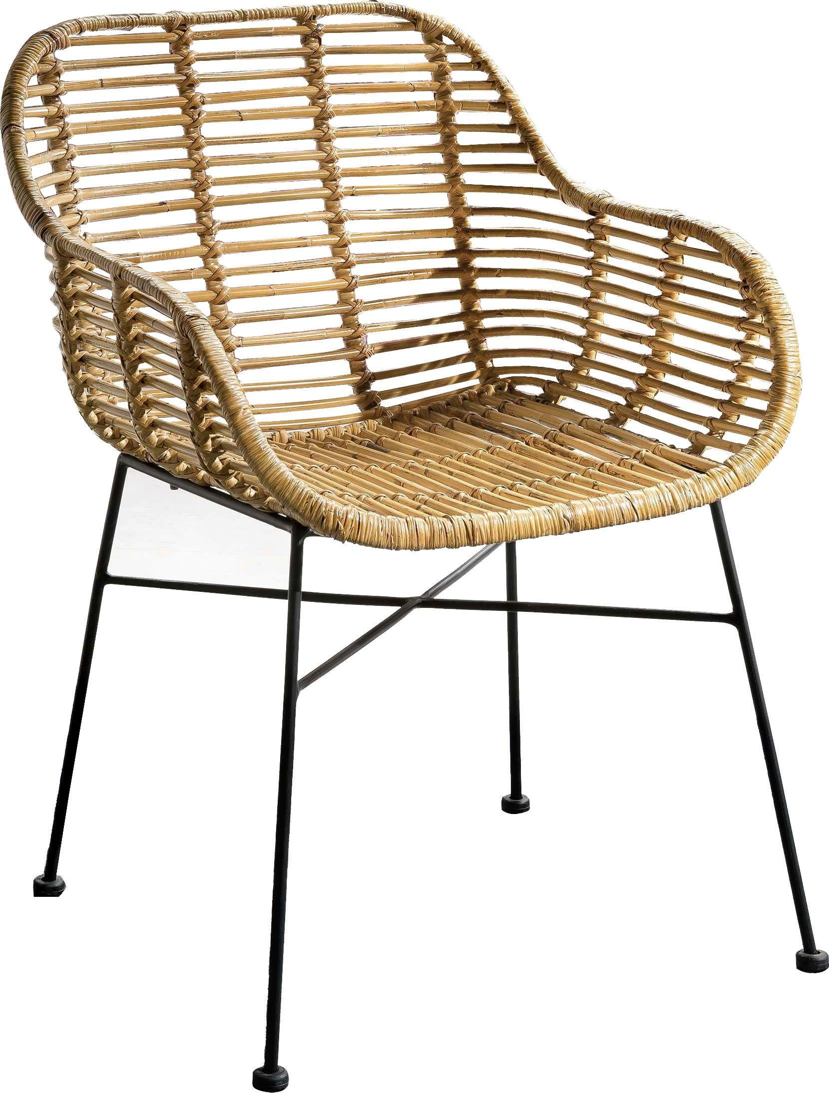 SIT Rotanstoel Rotan vintage met armleuningen, shabby chic, vintage (set, 2 stuks)
