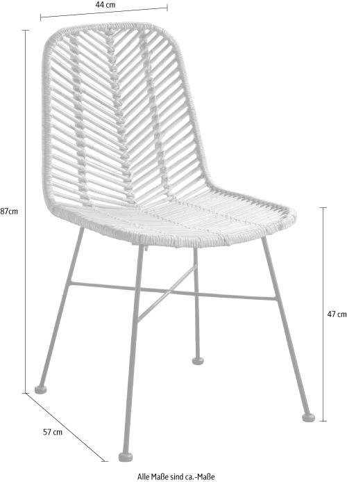 SIT Rotanstoel Rotan vintage Shabby chic, vintage (set, 2 stuks)