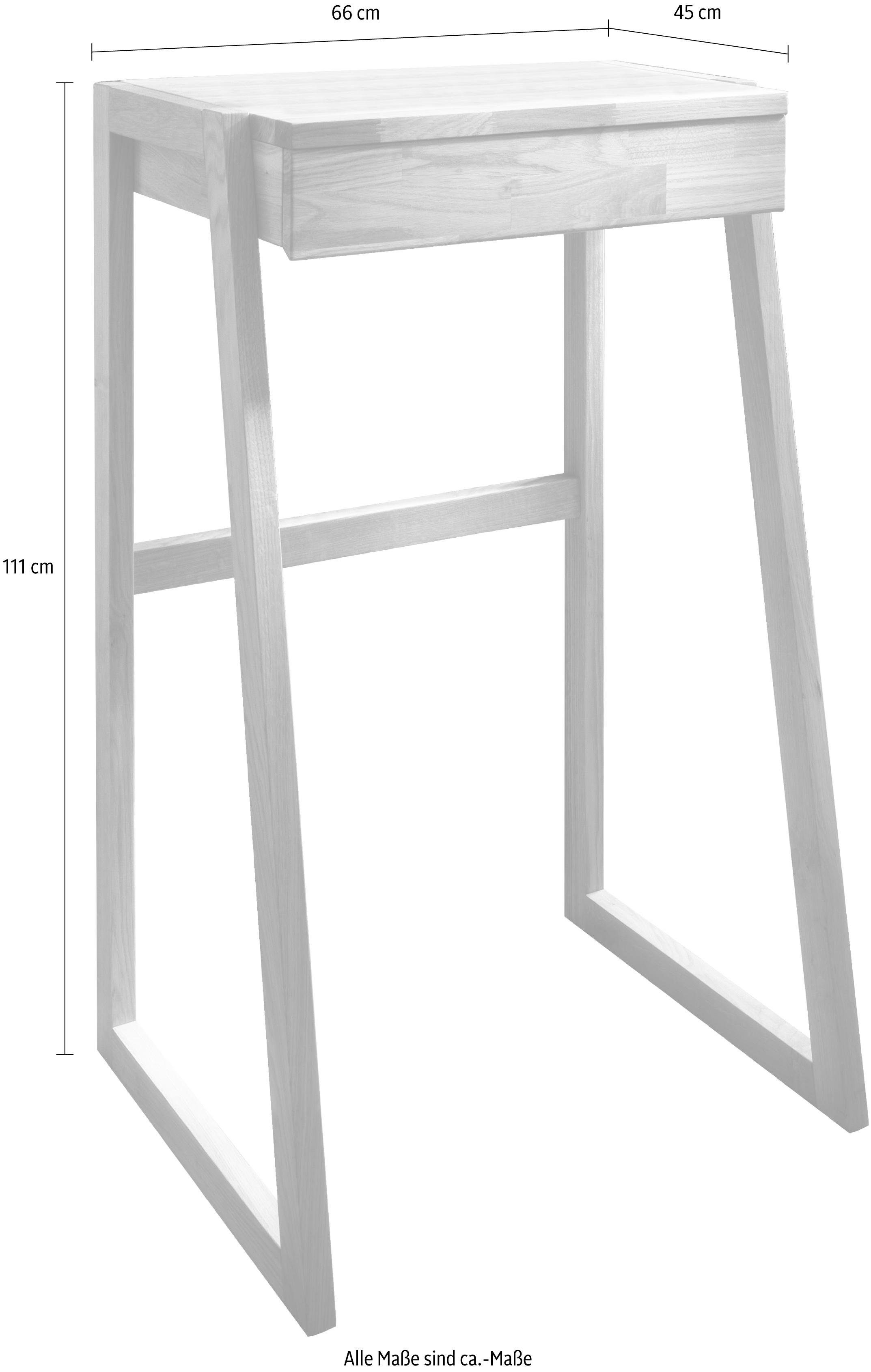 Home affaire Lessenaar Dura van massief wildeikenhout of beuken, hoogte 111 cm
