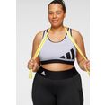 adidas performance sport-bh believe this medium-support work-out logo sportbeha - grote maten wit