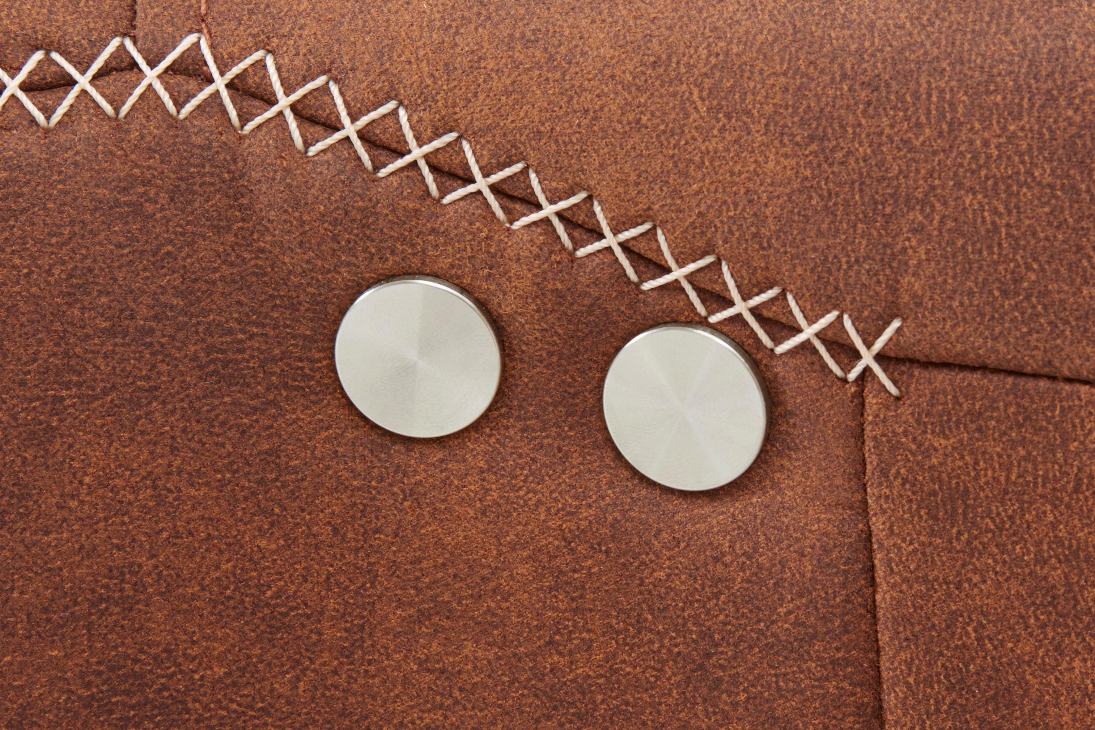 Places of Style Hoekbank Varese L-vorm Kruisnaad in beige