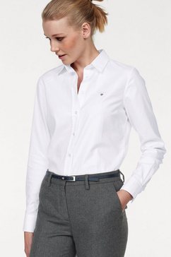 gant overhemdblouse met een stijlvol logoborduursel wit