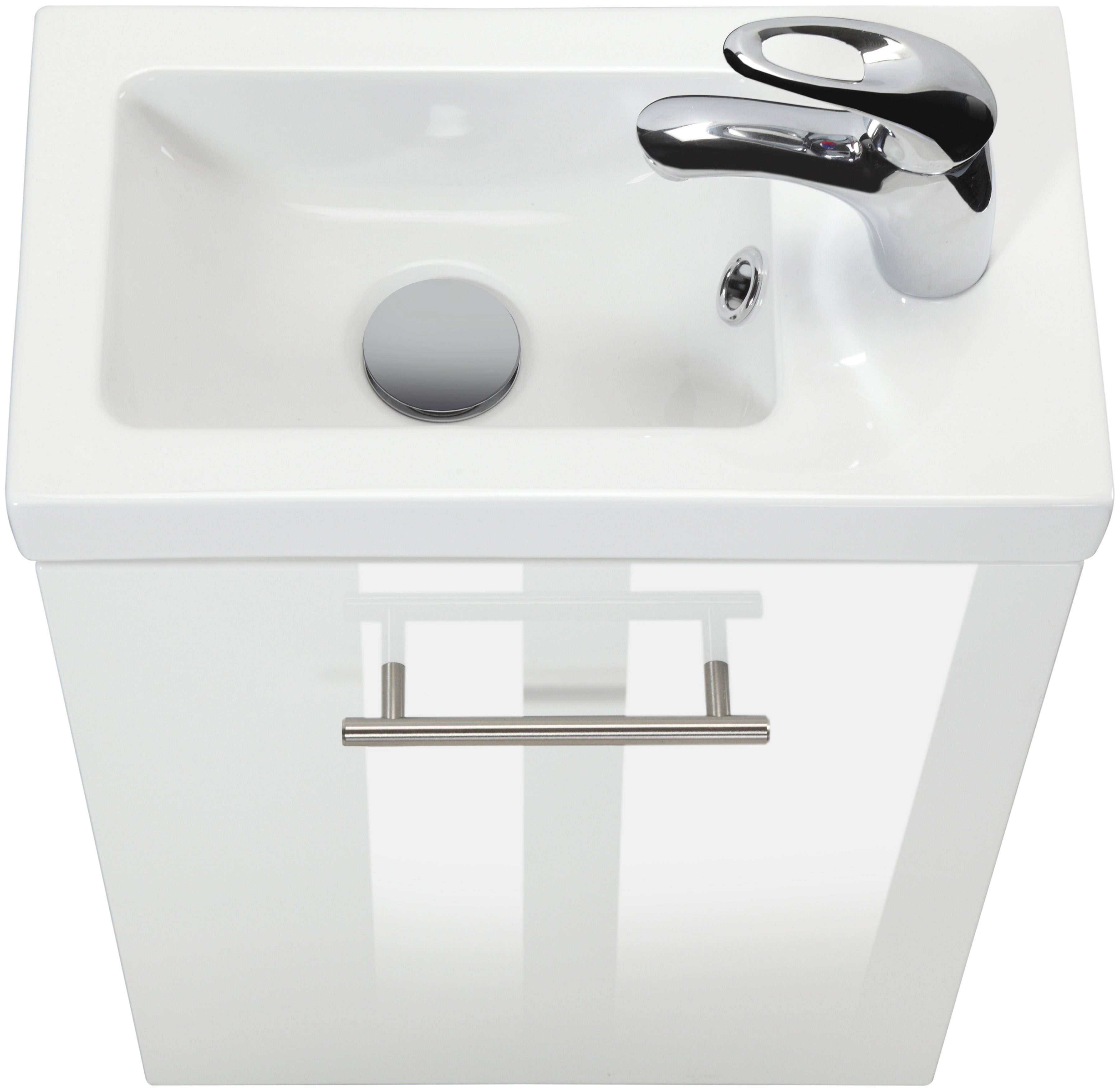 welltime Wastafelmeubel Trento, in verschillende designs en kleuren BxDxH: 40x23x56 cm, gastenbad SlimLine, wastafel