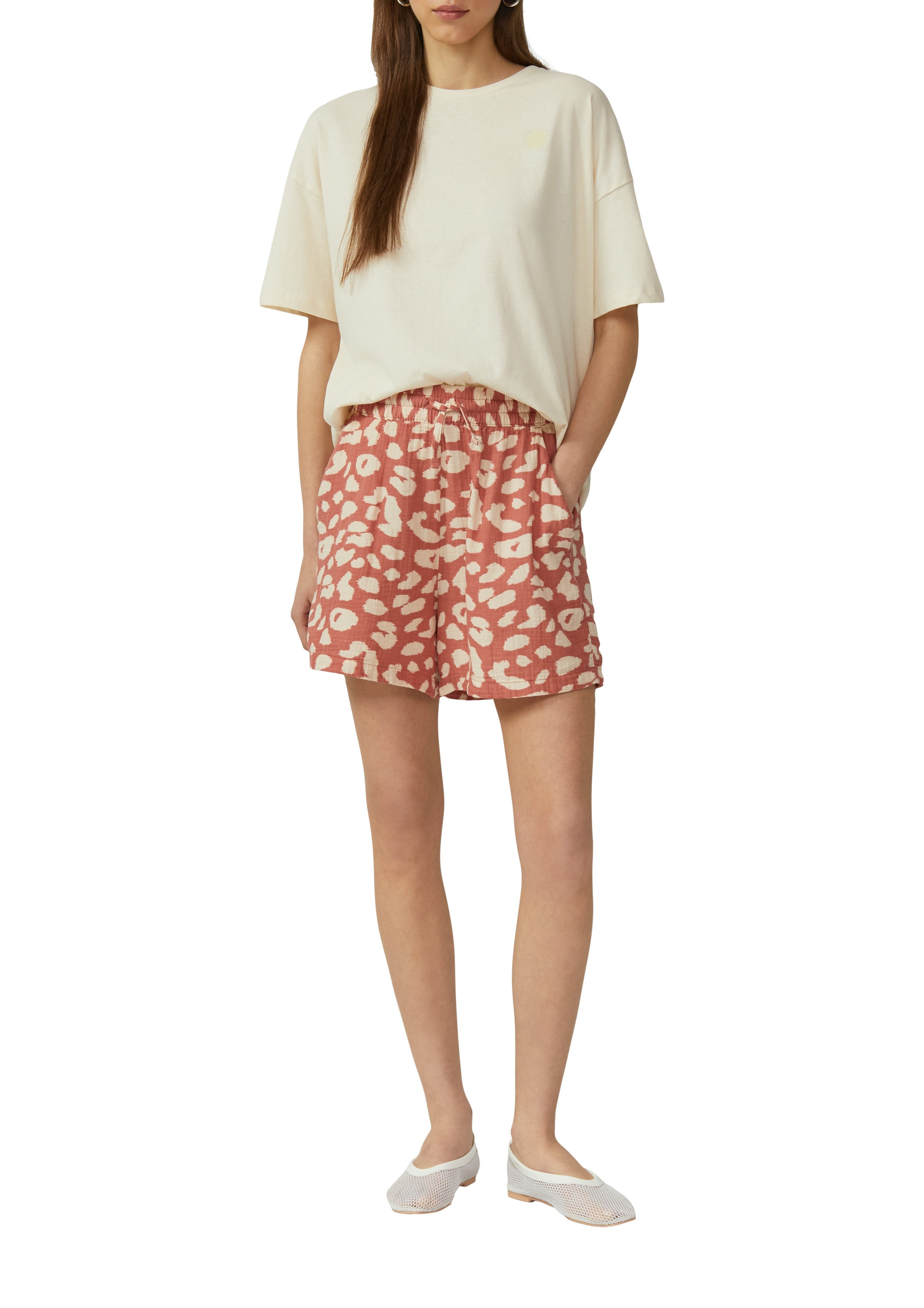 Q/S designed by T-shirt met print op de achterkant