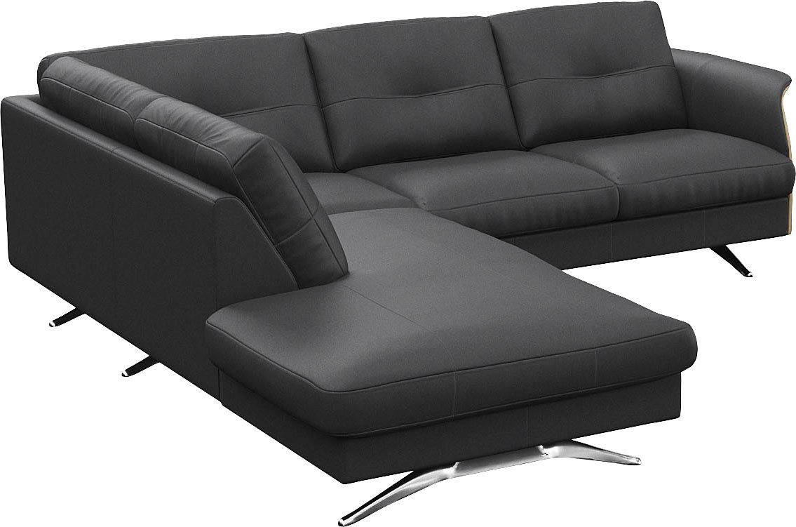 FLEXLUX Hoekbank Glow, super comfortabel door hoogwaardige zitconstructie met binnenvering, L-vorm
