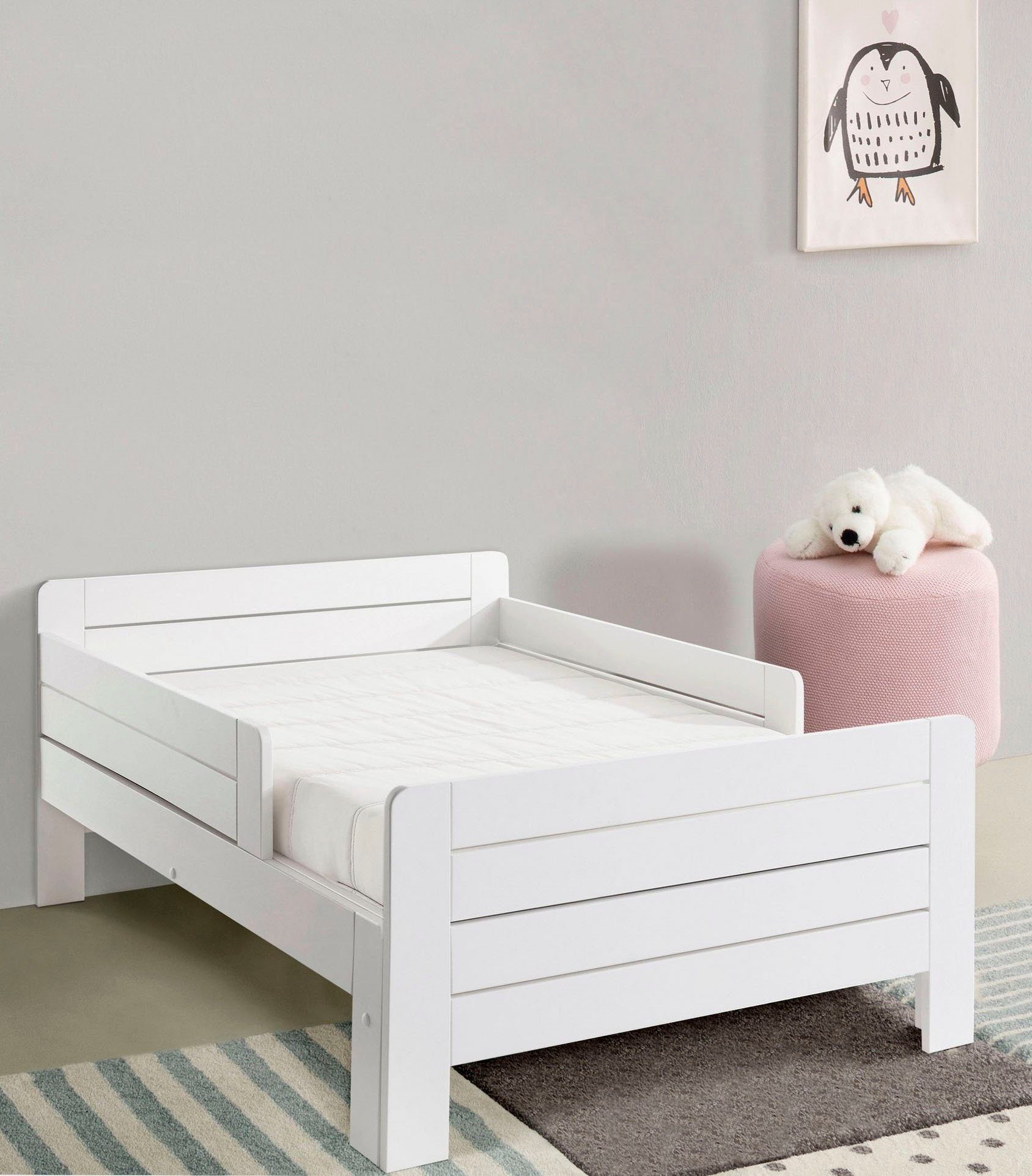 Lüttenhütt Functioneel ledikant "LOTTE" Bestseller! Kinderbed met valbeveiliging, lade optioneel