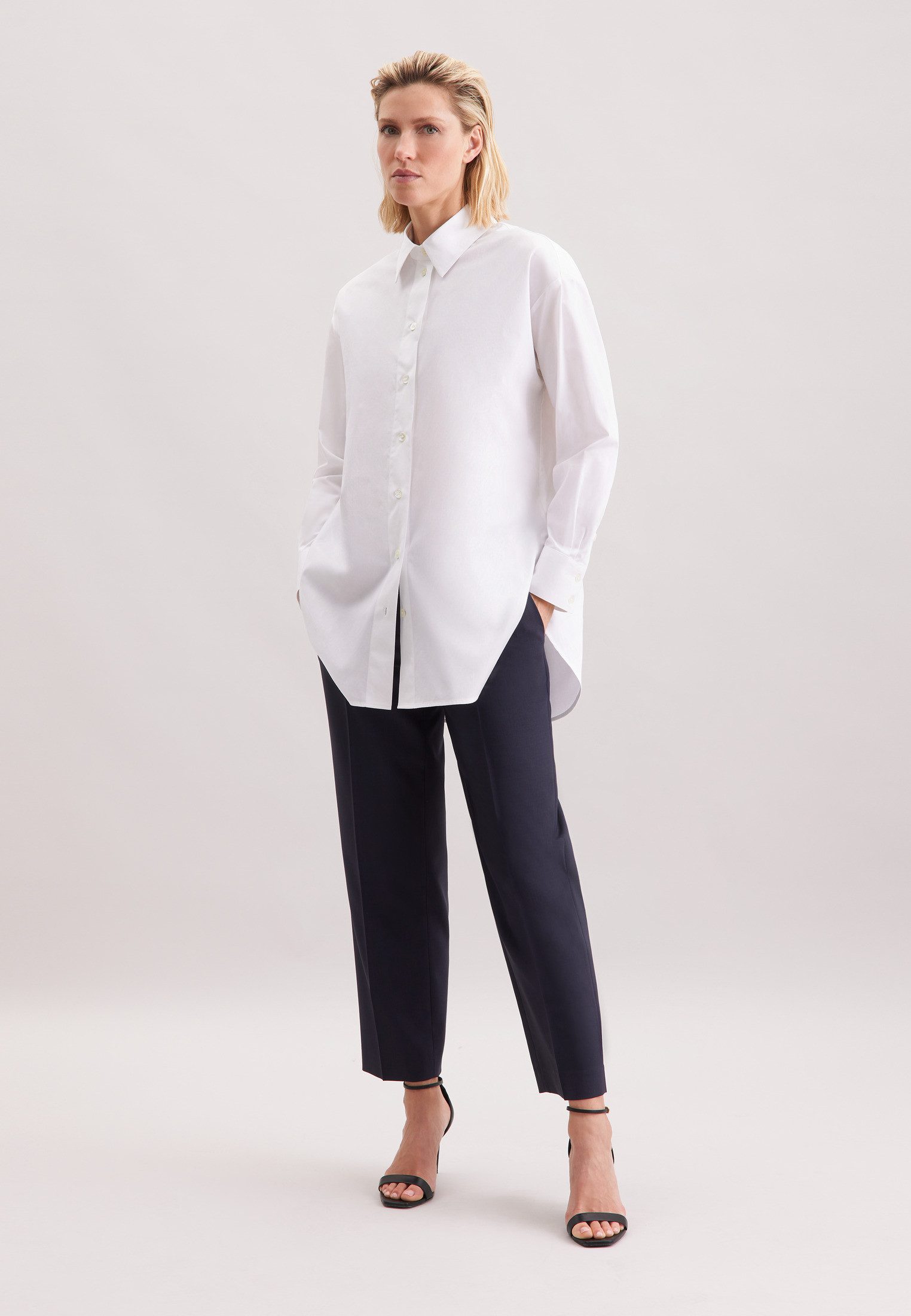 seidensticker Lange blouse 1/1 kraag uni