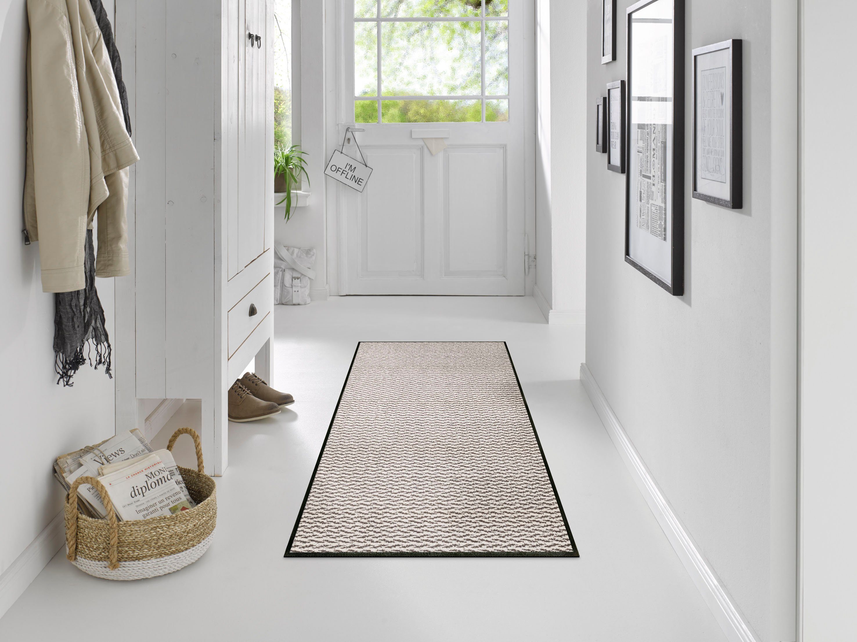 wash+dry by Kleen-Tex Loper Duo Latte Inloopmatten, antislip, geschikt voor binnen en buiten, wasbaar