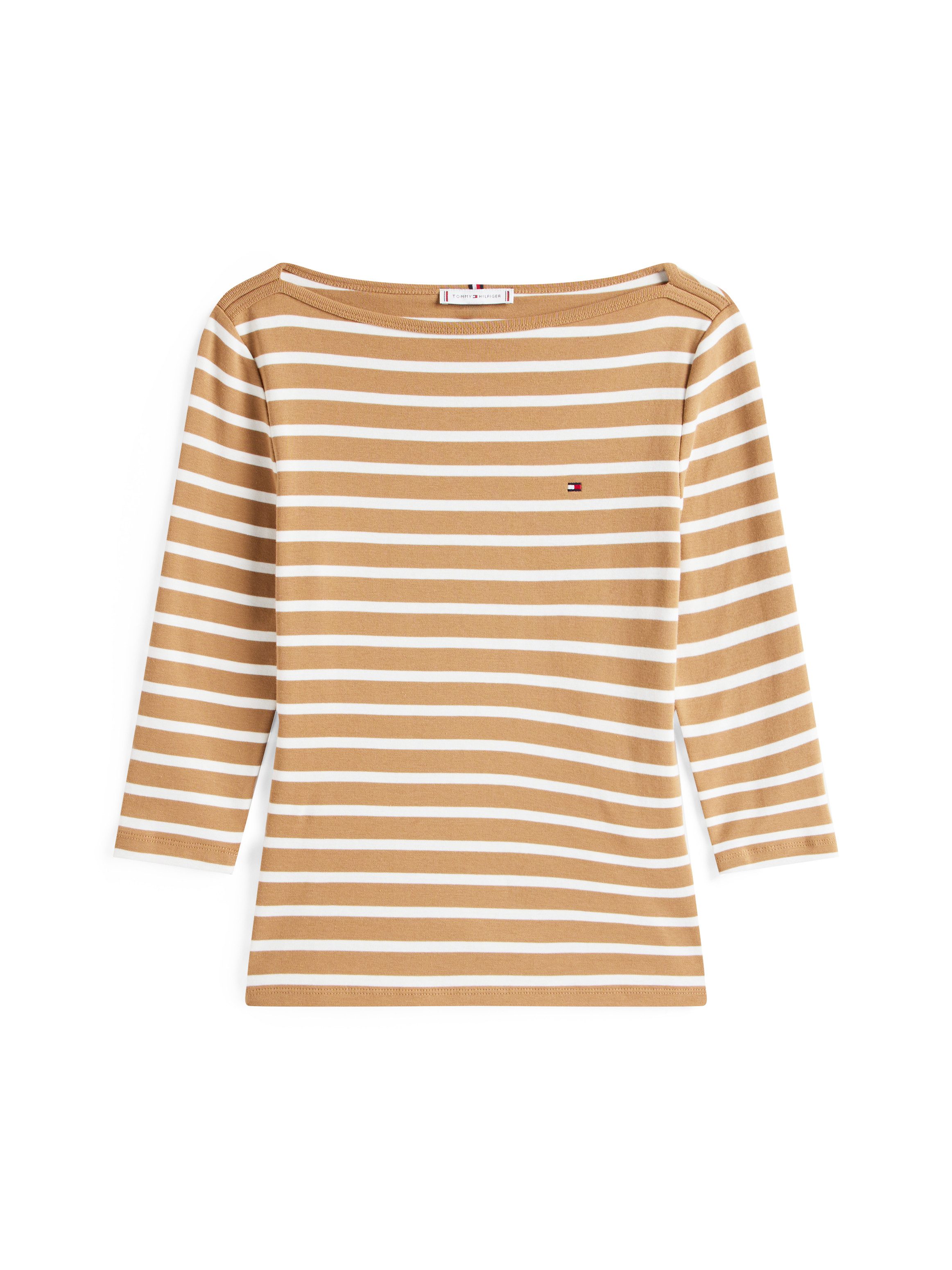 Tommy Hilfiger Shirt met 3/4 mouwen NEW CODY SLIM BOAT-NK 3/4SLV met boothals en strepen