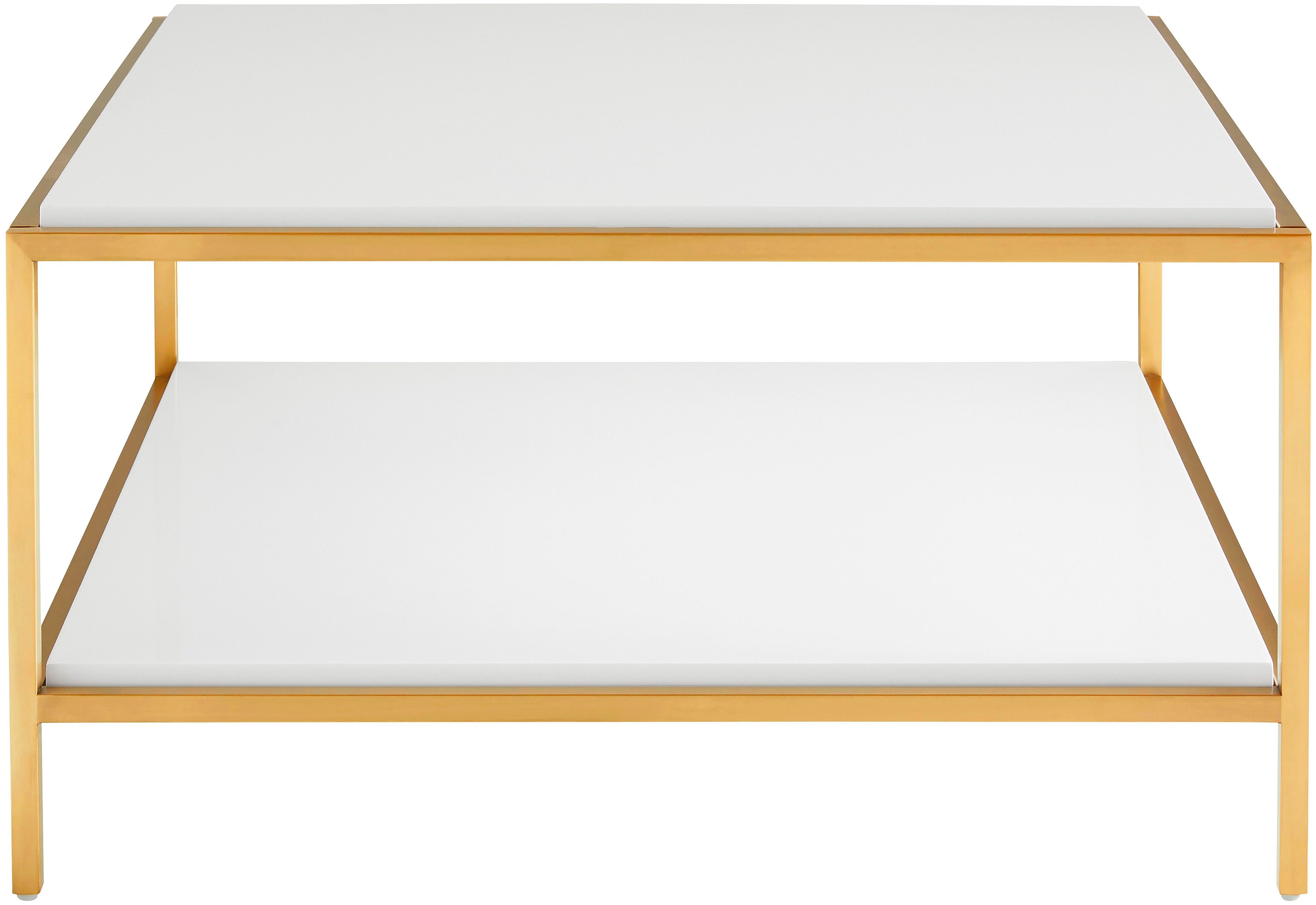 Leonique Salontafel Cherlen, TOPSELLER!, OTTOs Choice met twee planken en goudkleurig frame, vierkant