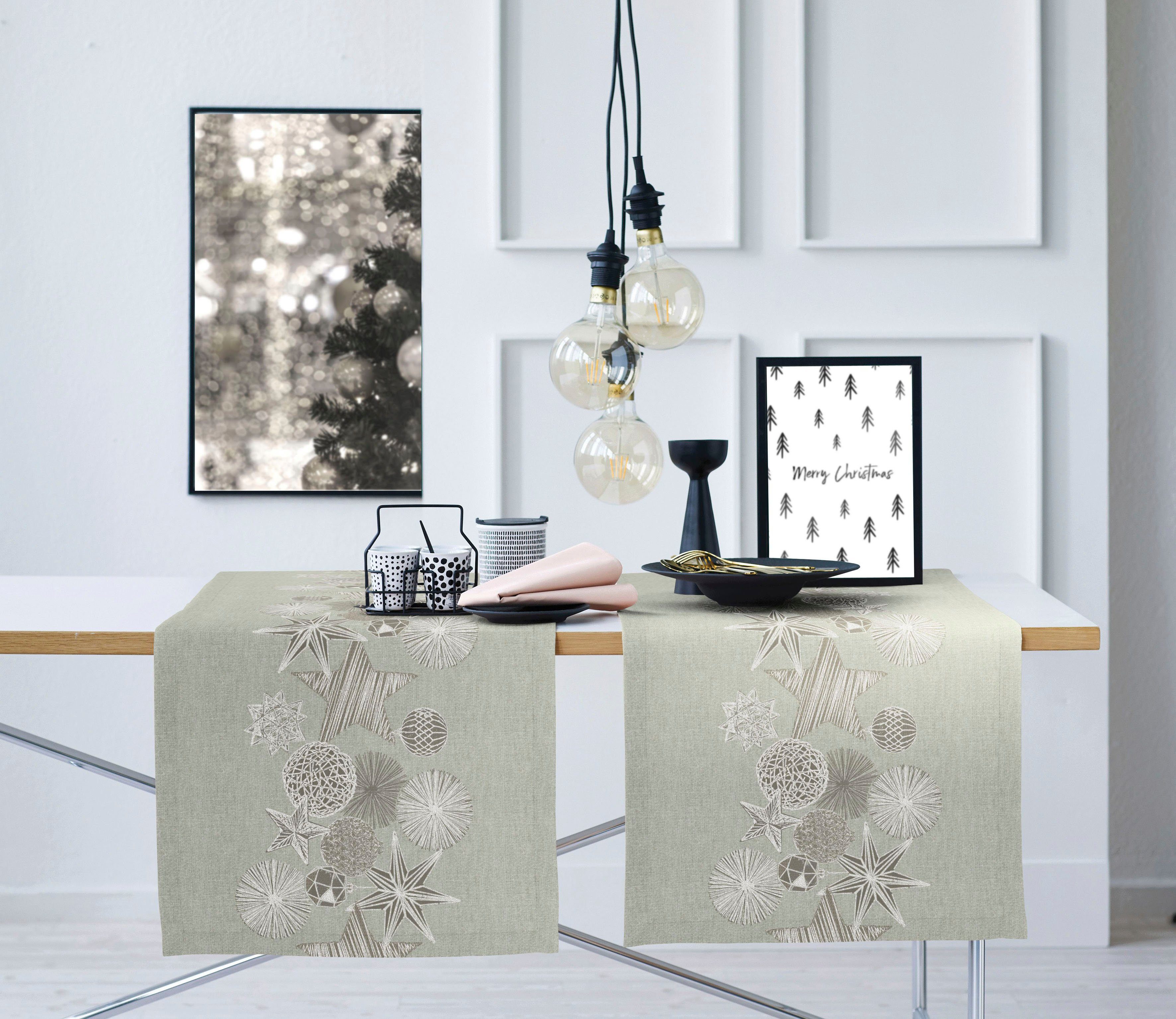APELT Tafelloper 4708 CHRISTMAS GLAM, kerstdecoratie, kerst (1 stuk)