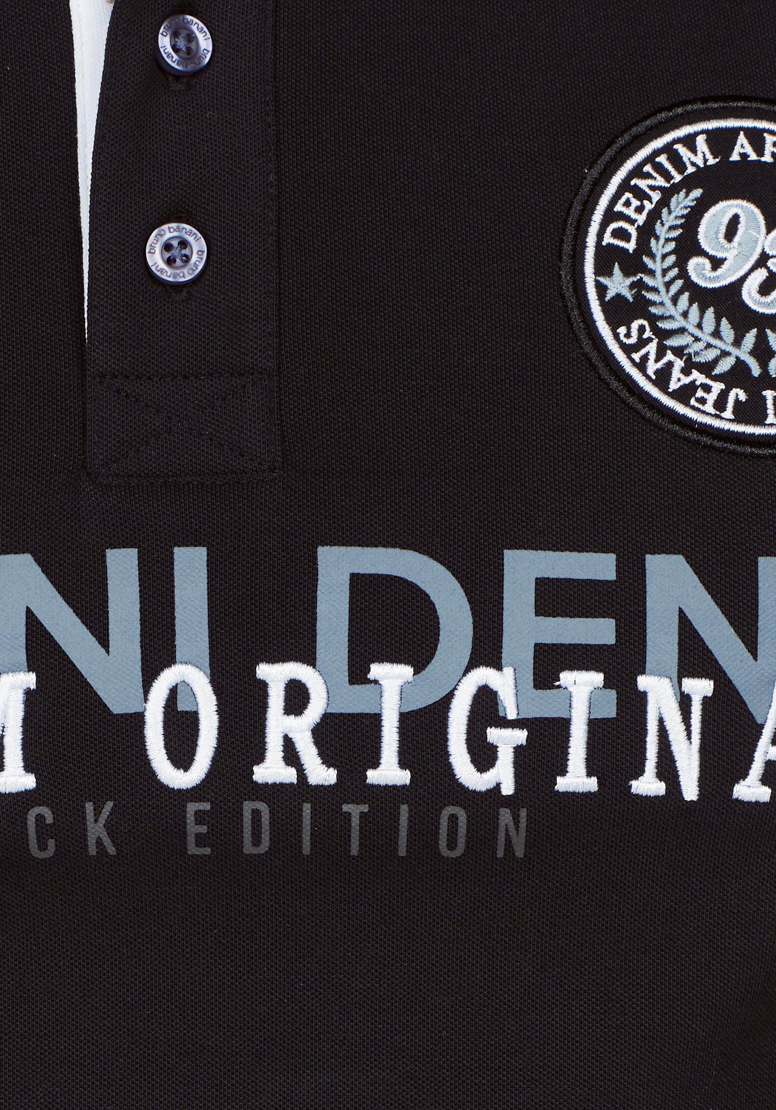 Bruno Banani Poloshirt Korte mouwen, lichaamsnauwkeurige pasvorm, polokraag, van katoenmix