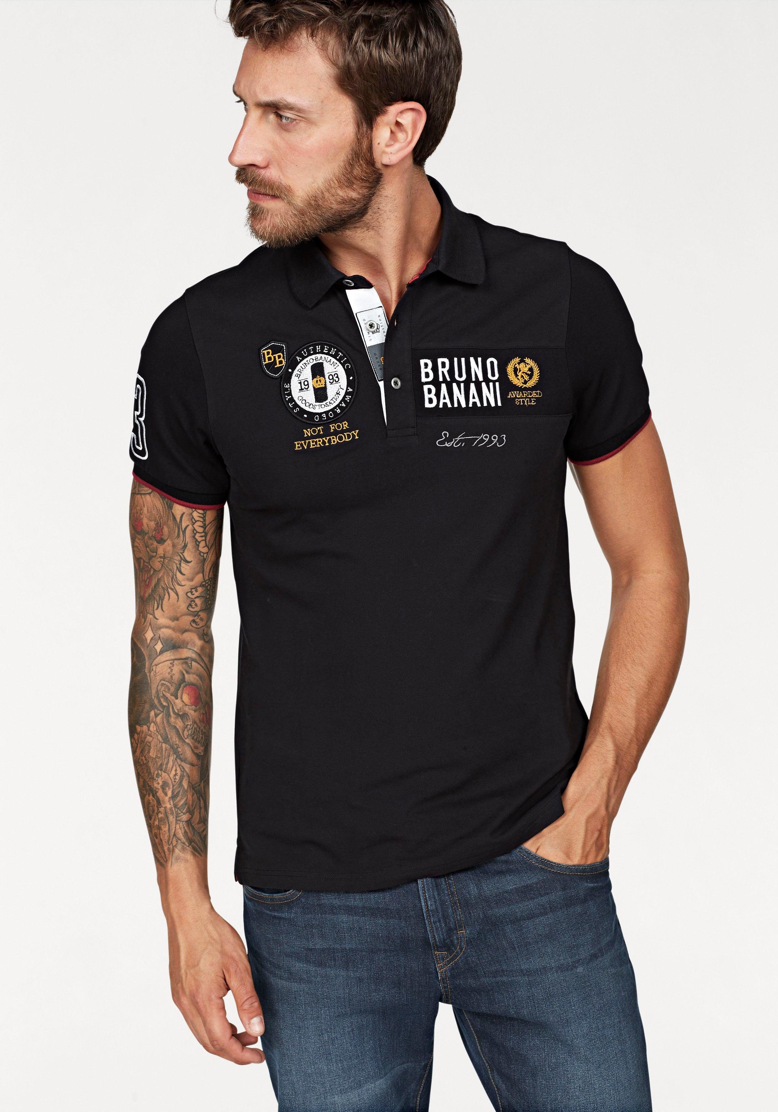 Bruno Banani Poloshirt Korte mouwen, lichaamsnauwkeurige pasvorm, effen, polokraag