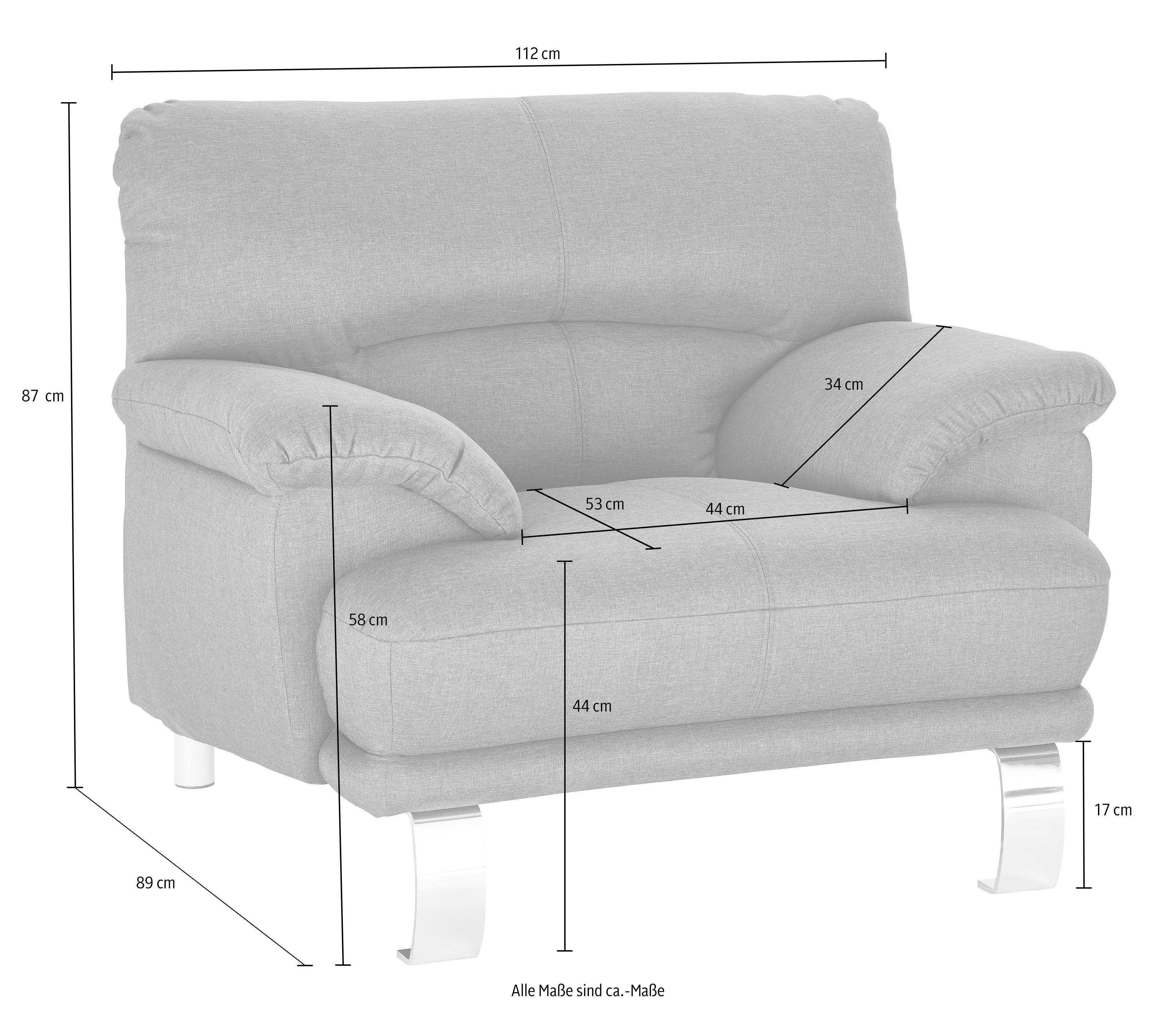 TRENDMANUFAKTUR Fauteuil Cecilia II, loungestoel in Italiaans design (set)