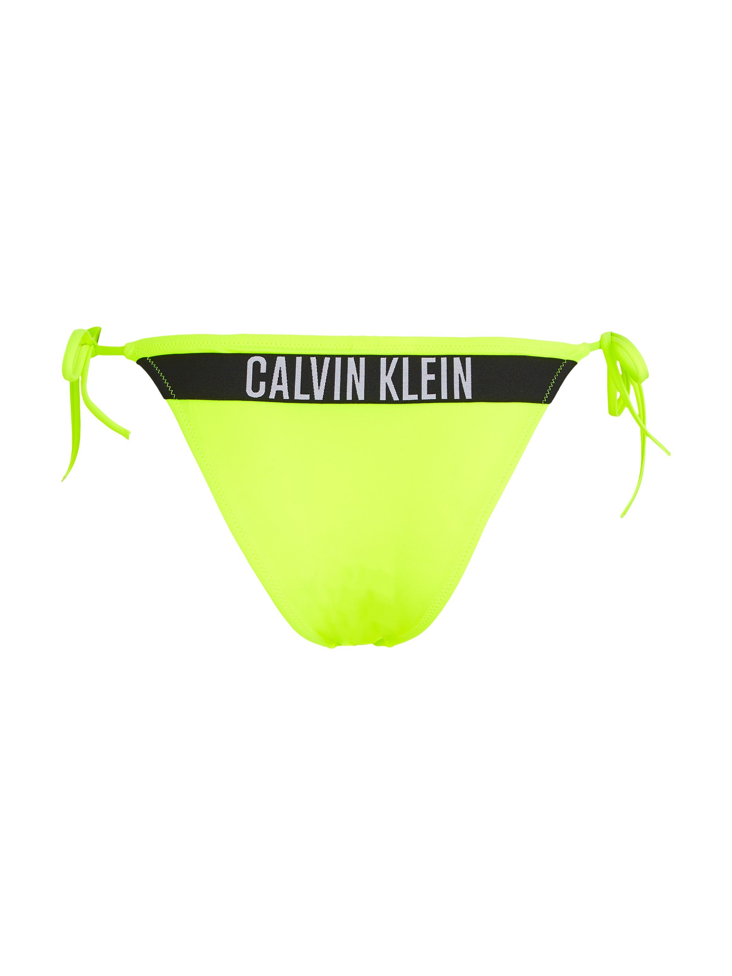 Calvin Klein Swimwear Bikinibroekje STRING SIDE TIE met groot logo op de achterkant