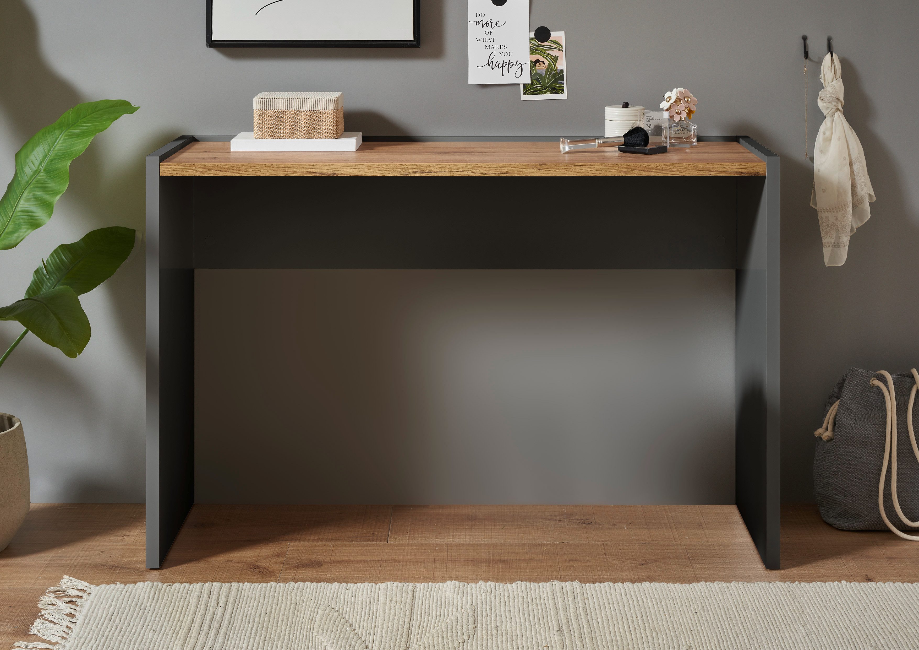 INOSIGN Console CiTY/GiRON, console tafel, kaptafel, bureau, bijzettafel lade- & opbergkasten grijs