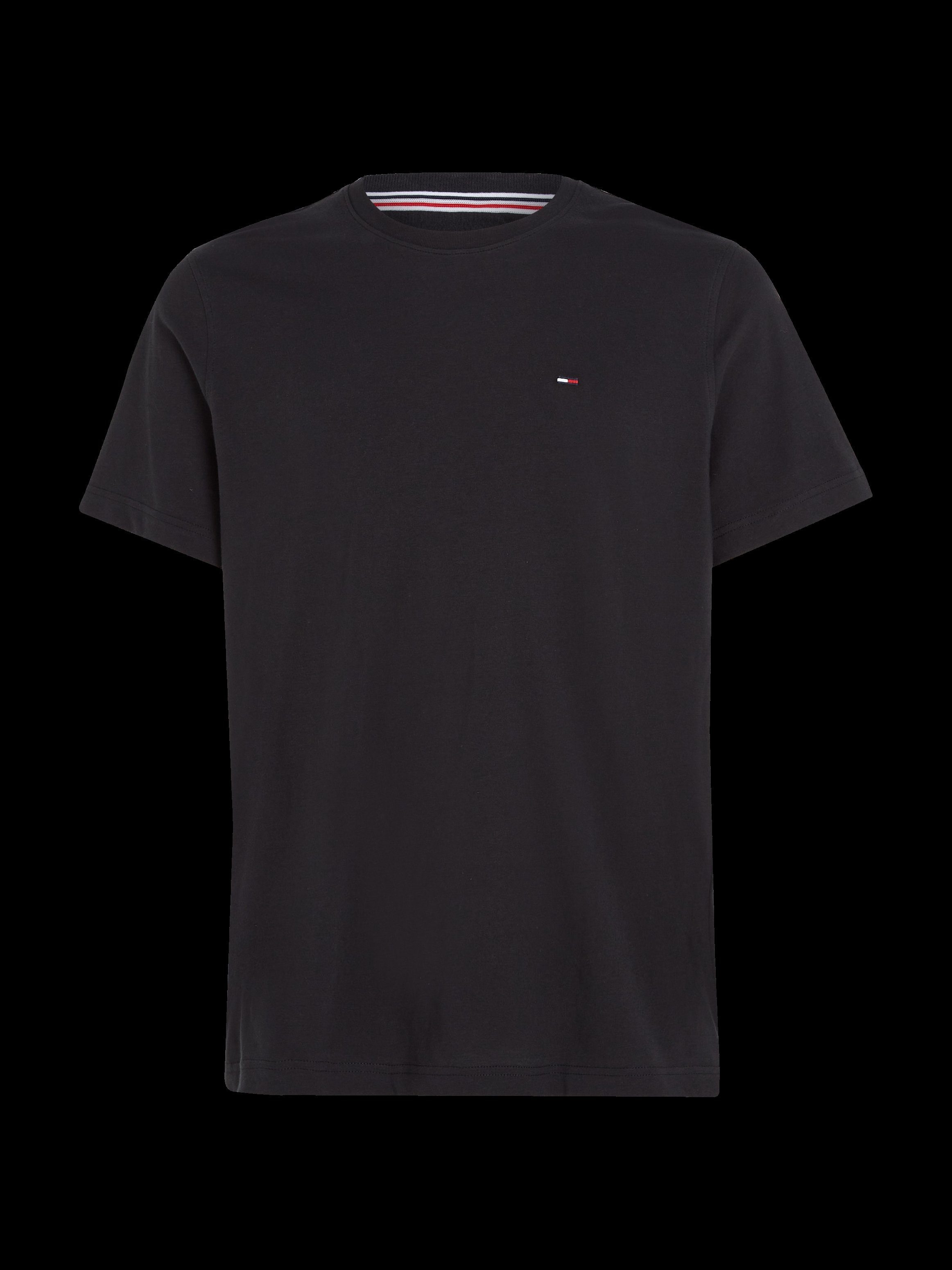 TOMMY JEANS T-shirt TJM ESSENTIAL SOLID TEE met ronde hals en subtiele logo-vlag