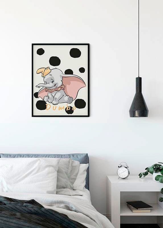 Komar Wanddecoratie Dumbo stippen Wanddecoratie voor de kinderkamer - zonder lijst (1 stuk)