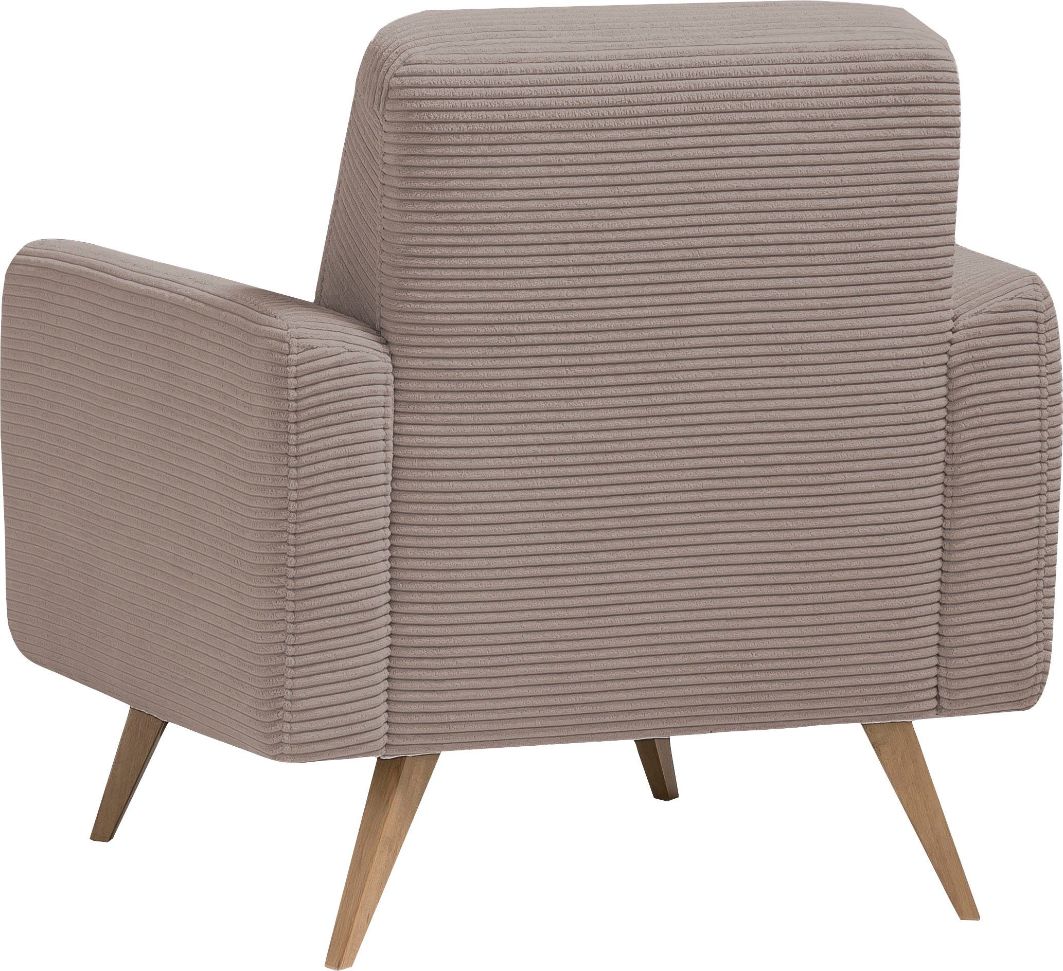 exxpo - sofa fashion Fauteuil Samso, loungestoel elegant en comfortabel, actuele cord bekleding