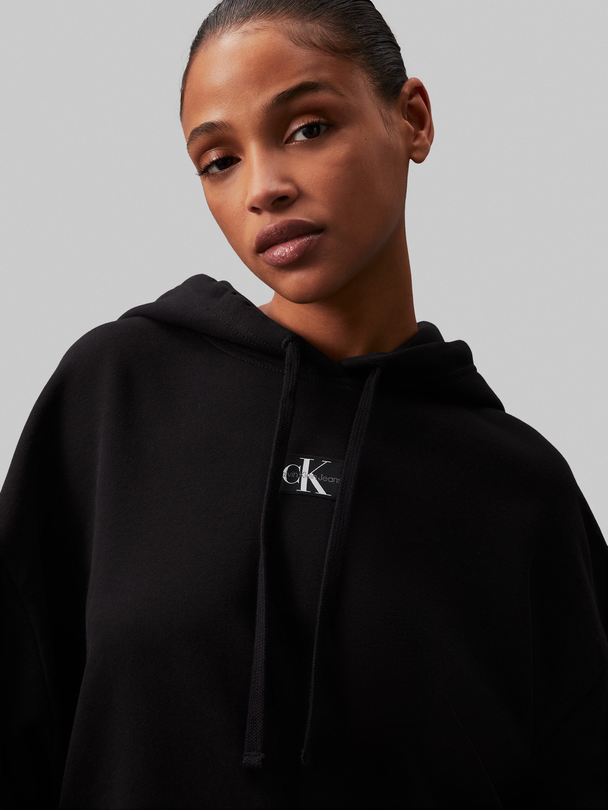 Calvin Klein Lang sweatshirt WOVEN LABEL OVERSIZED HOODIE