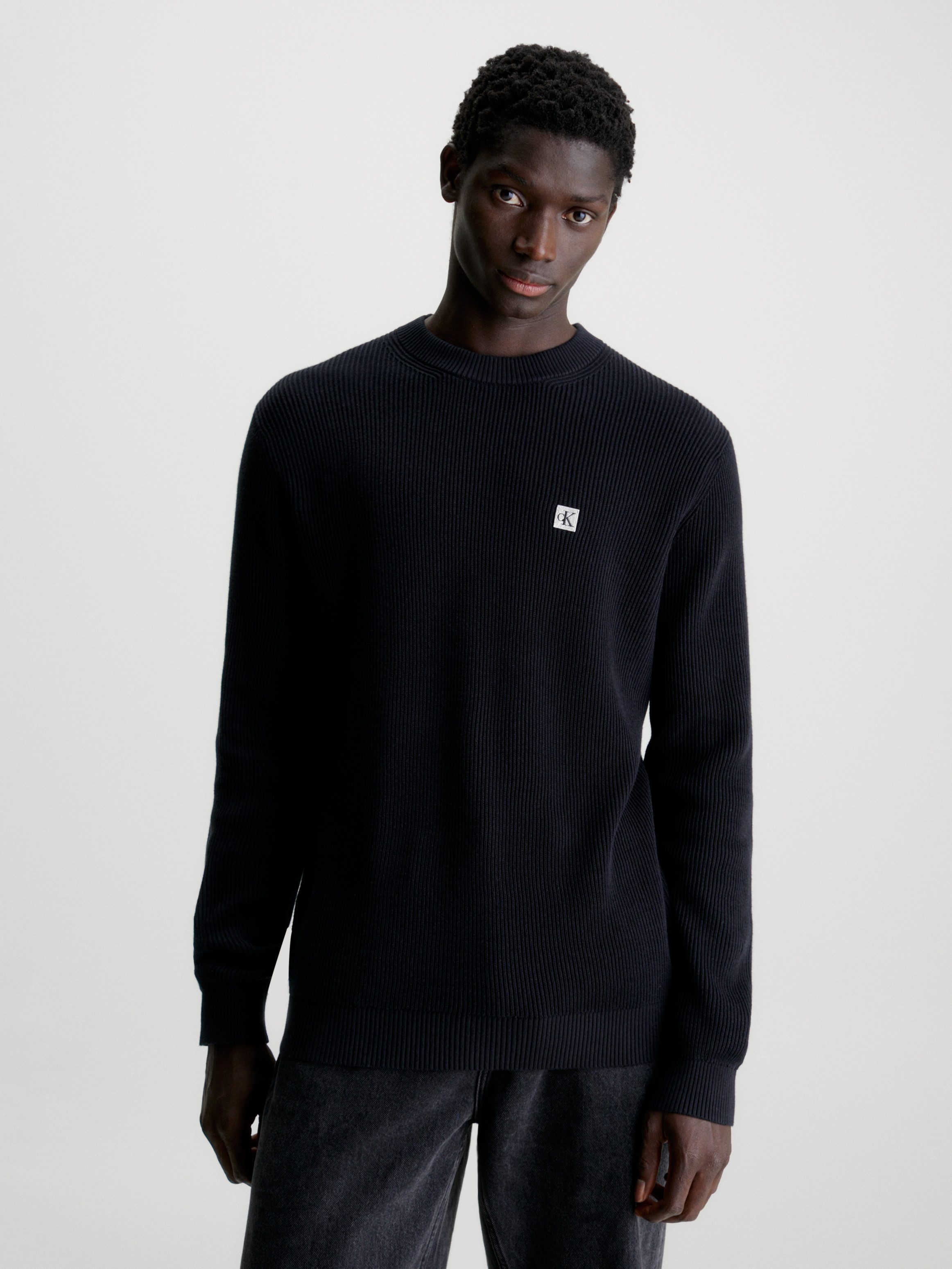 Calvin Klein Trui met ronde hals CK EMBRO BADGE SWEATER