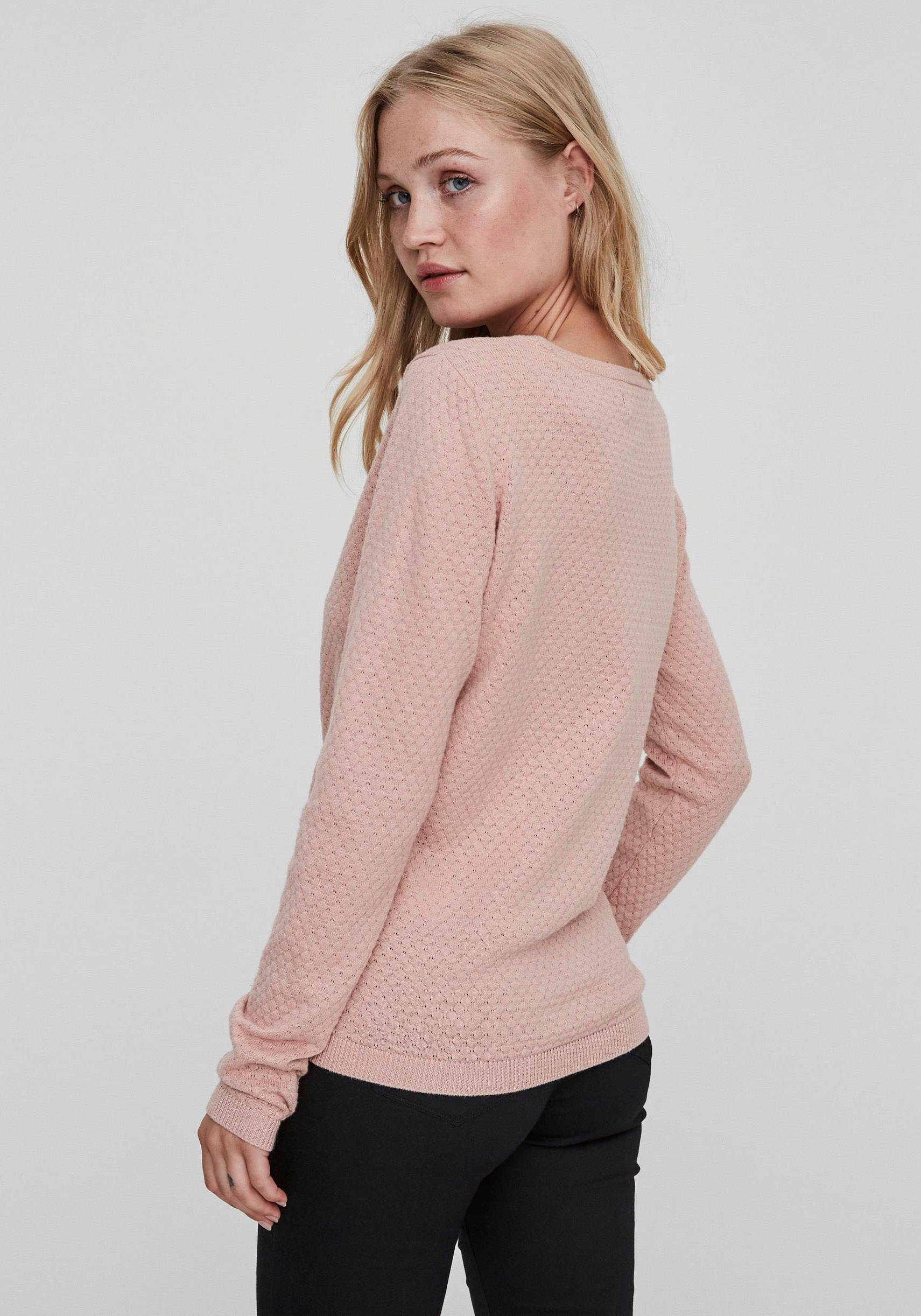 Vero Moda Trui met ronde hals VMCARE STRUCTURE LS O-NECK BLOUSE