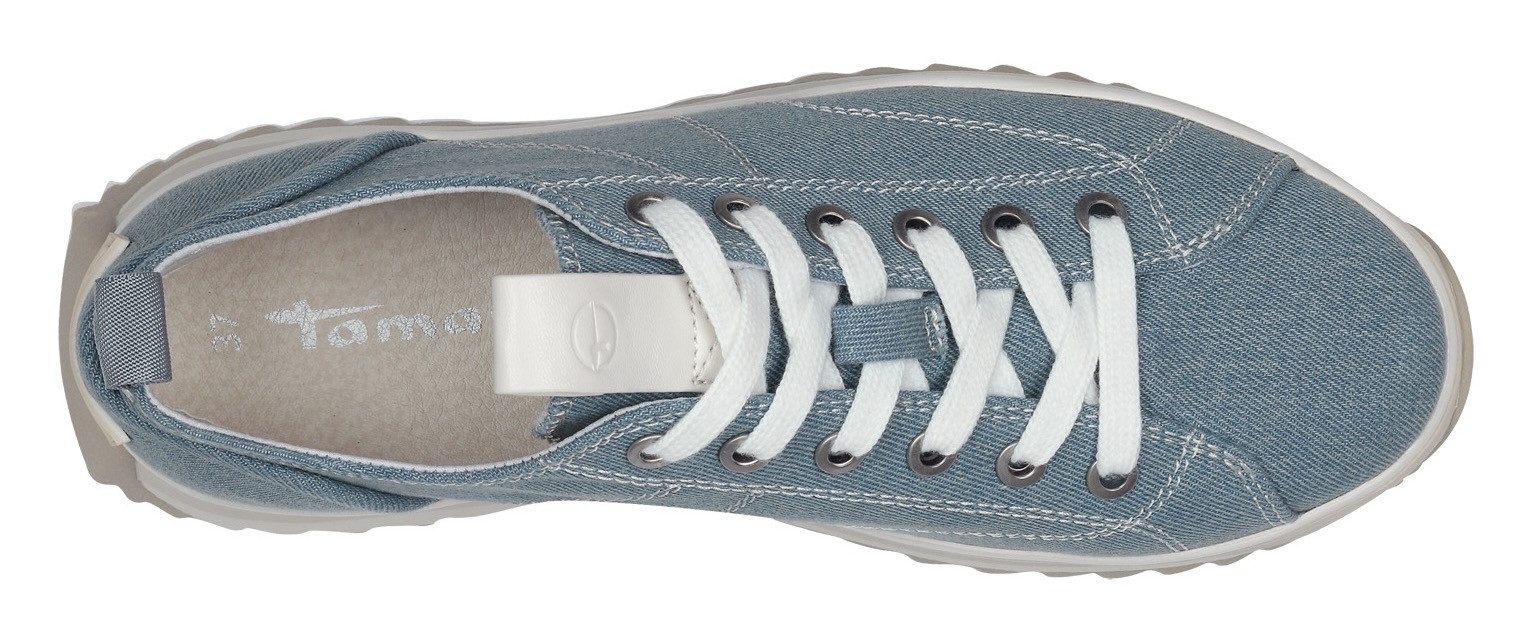 Tamaris Plateausneakers MILENA vrijetijdsschoen, lage schoen, veterschoen met touch-it-uitrusting