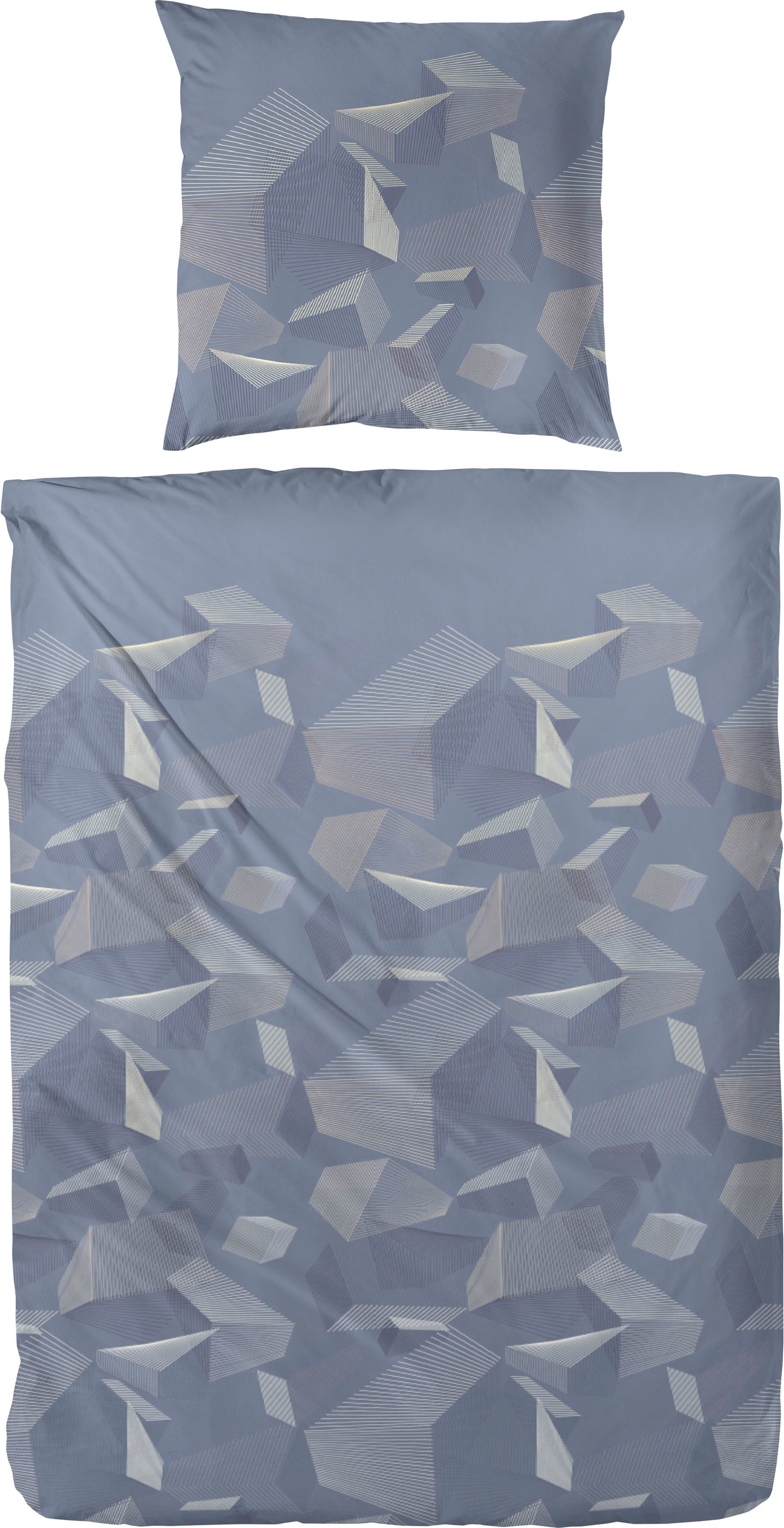 Primera Overtrekset Mako-satijn Sky Crystal (2-delig) dekbedovertrekken blauw