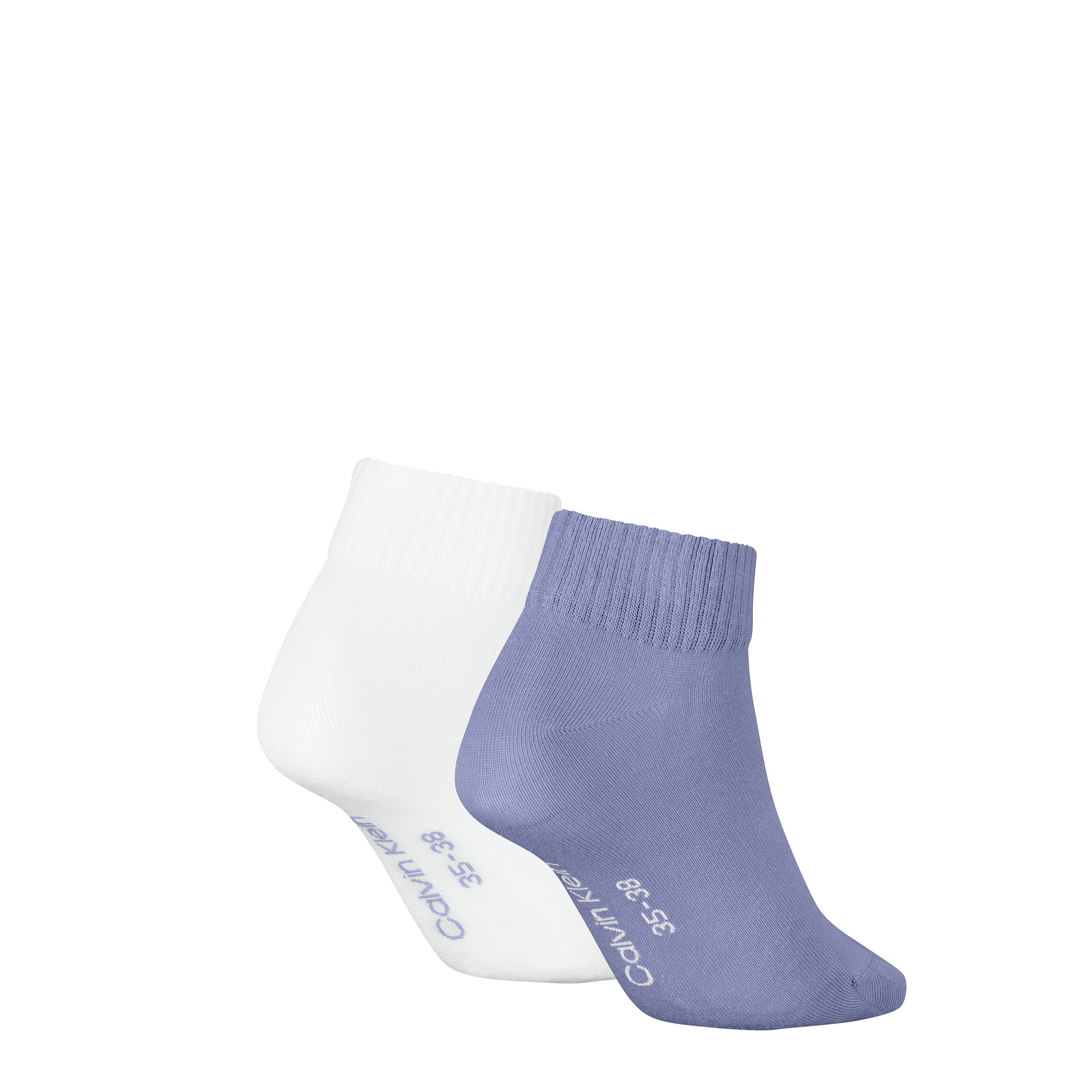 Calvin Klein Jeans Korte sokken CKJ WOMEN QUARTER 2P MONOGRAM (2 paar, 2 paar)