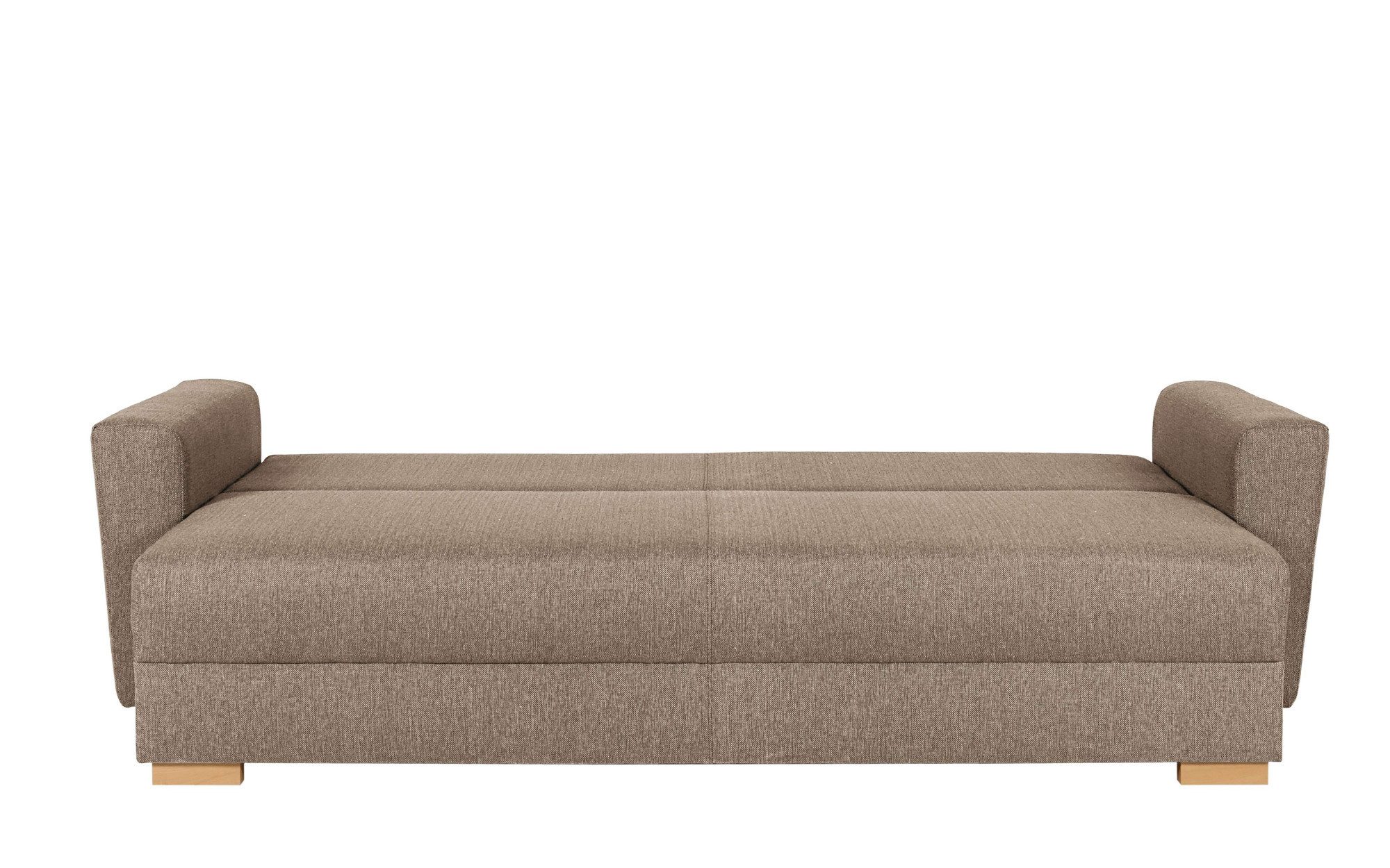 INOSIGN 3-zitsbank MAGHERA slaapbank met bedlade, van hoogwaardige afwerking met golfvering, corduroy en structuur bekleding, b/h/d 230/92,5/79 cm